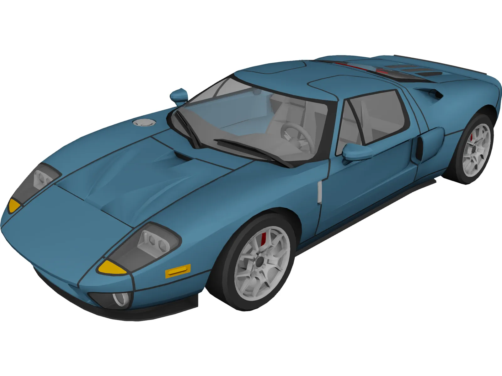 Ford GT40 (2009) 3D Model main preview