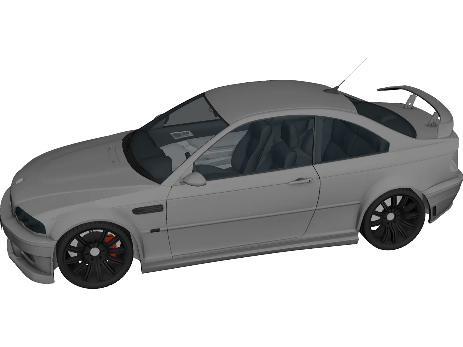 BMW M3 (2010) 3D Model main preview