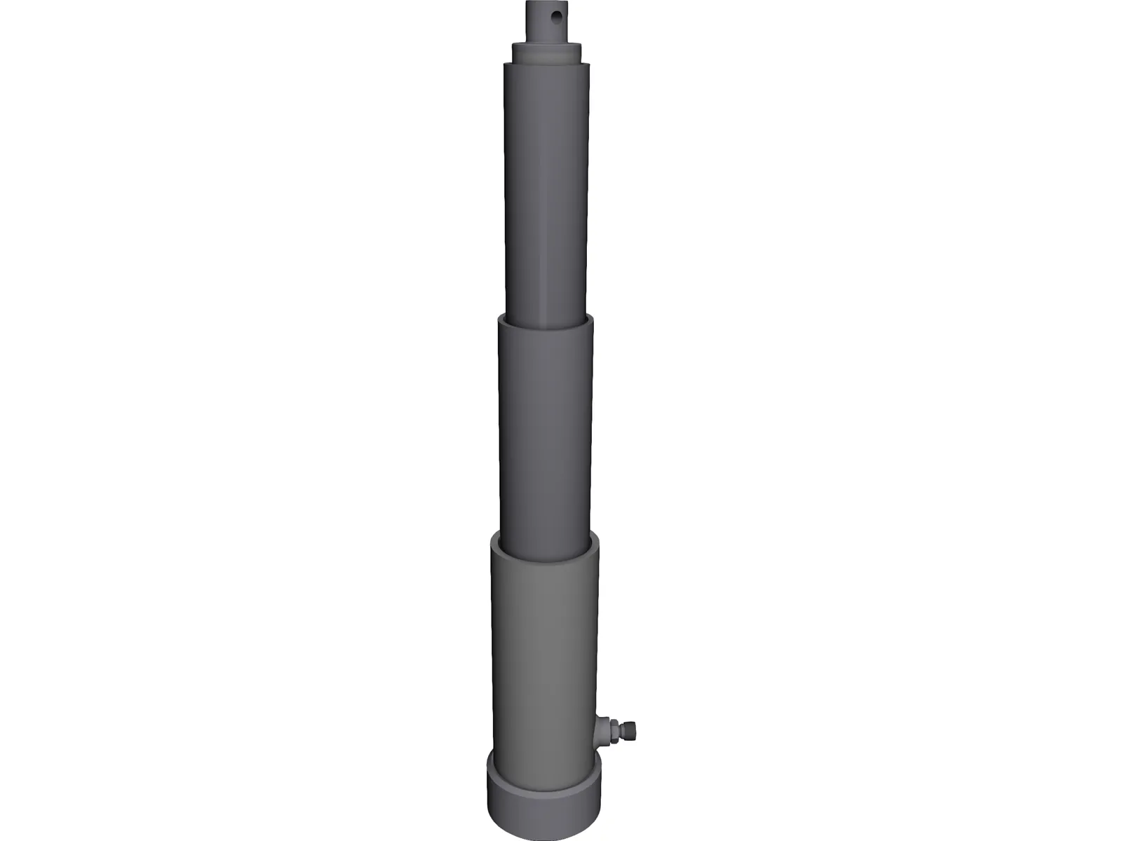 Telescopic Hydraulic Cylinder 3D Model main preview