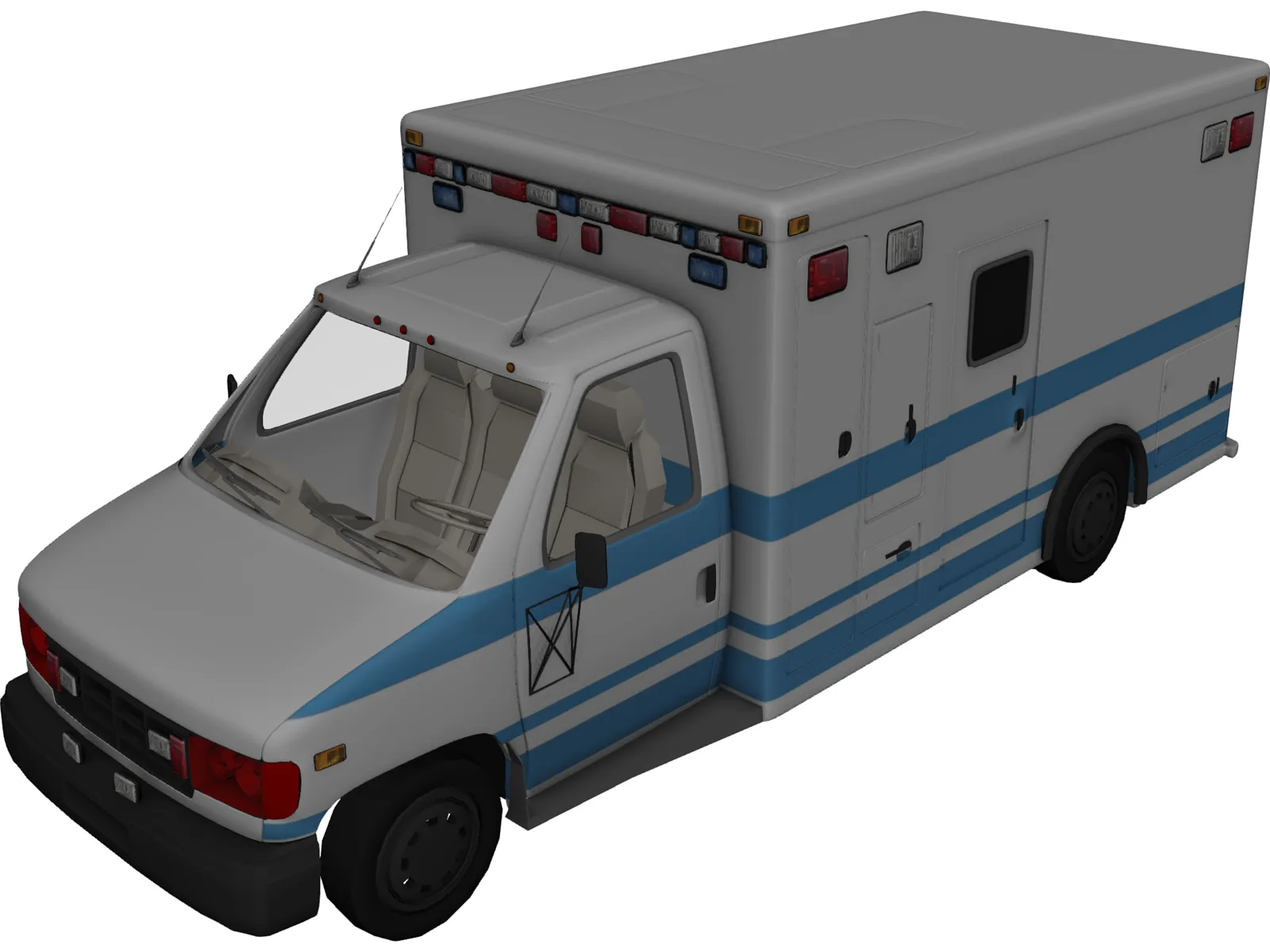 Ambulance 3D Model main preview