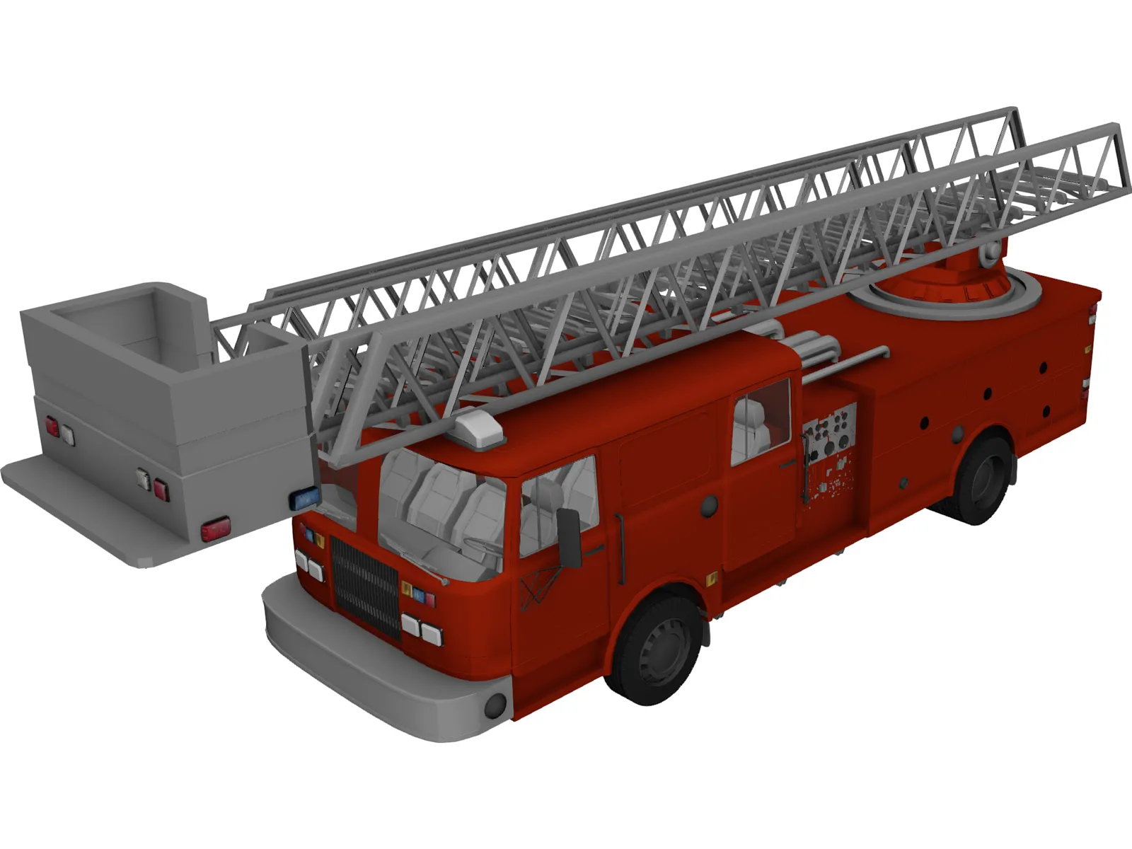 Firetruck 3D Model main preview