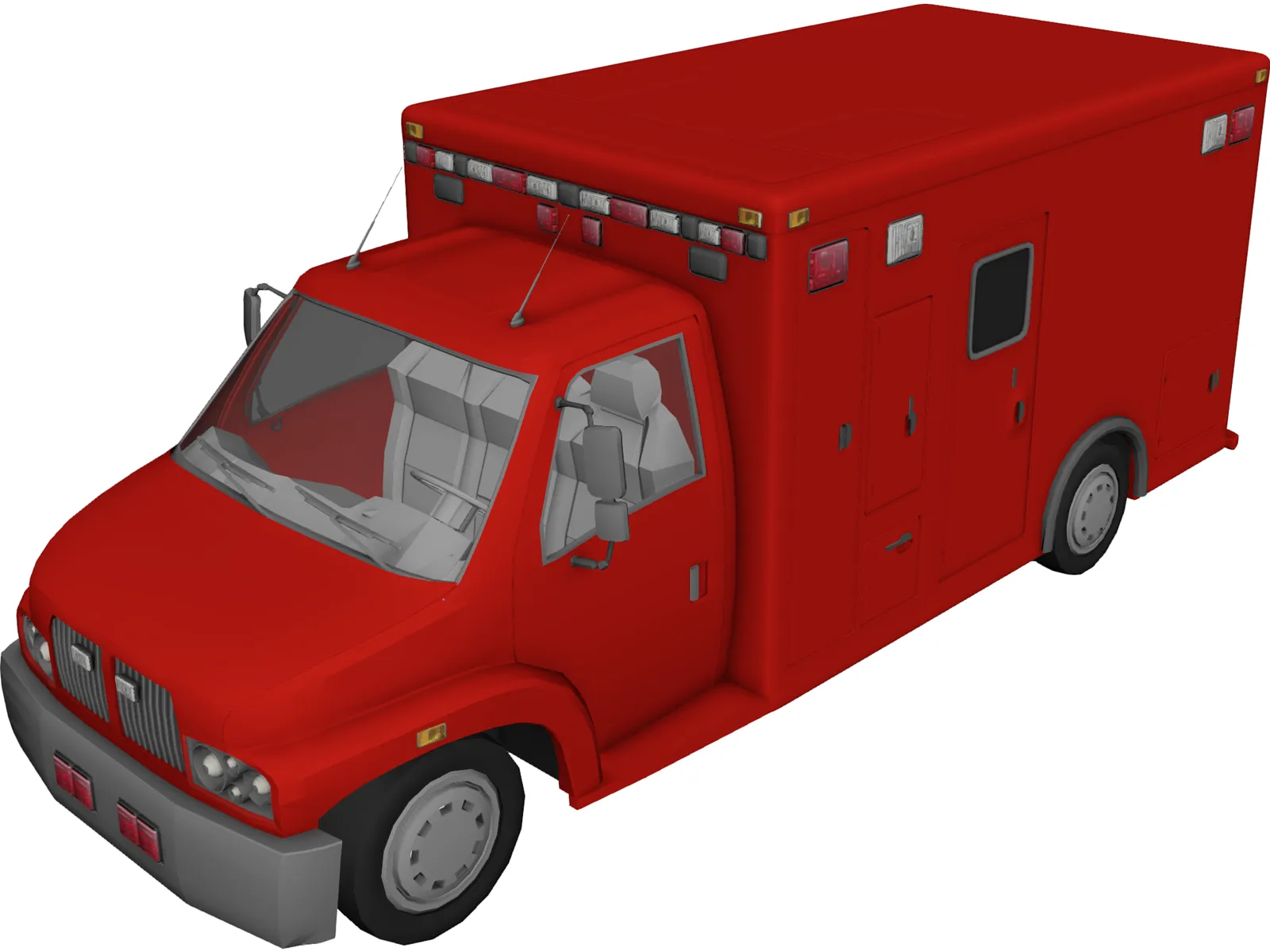 Firetruck Small 3D Model main preview