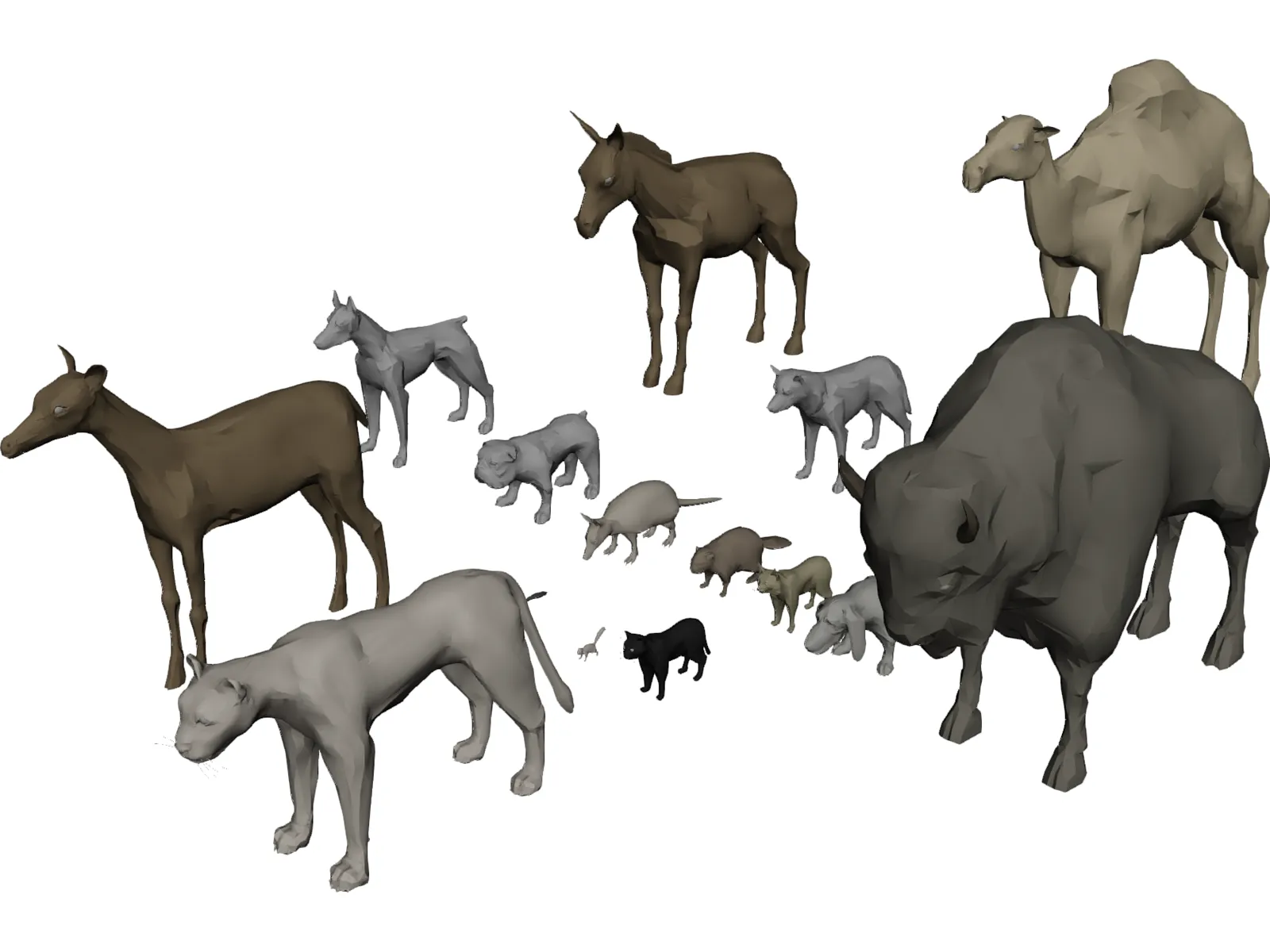 Animals Collection 3D Model main preview