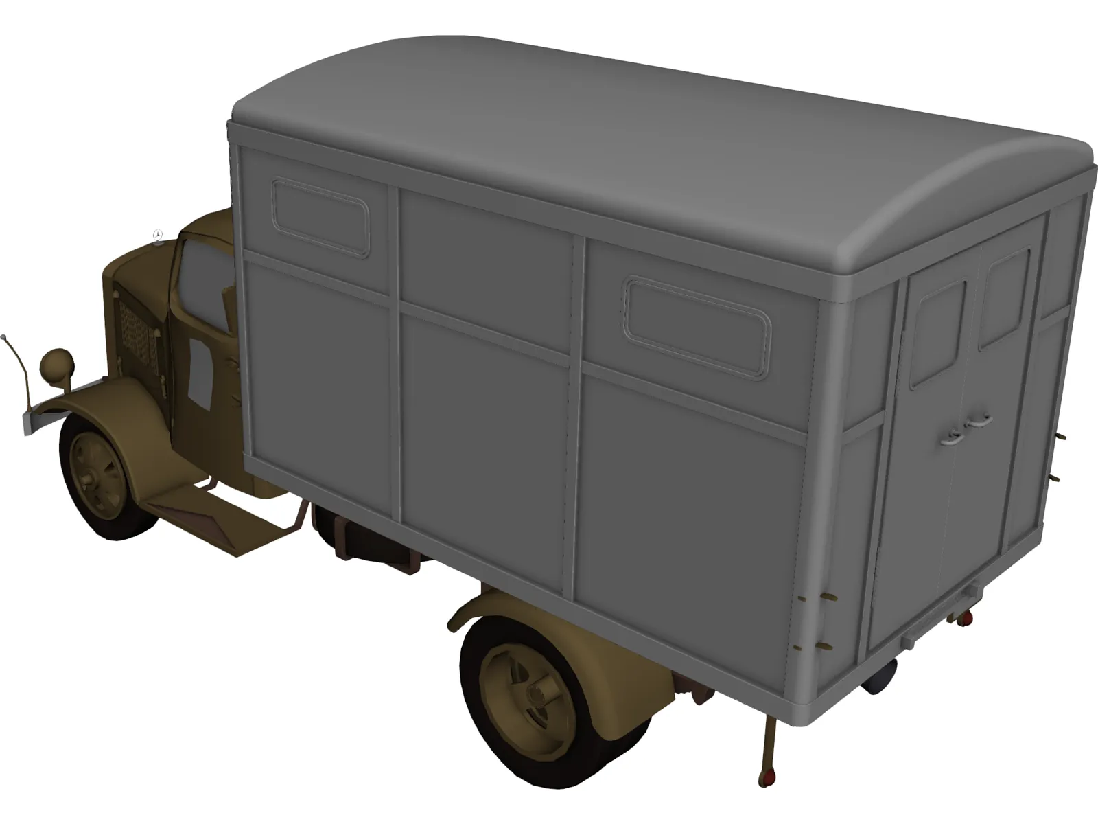 Mercedes-Benz Einheitskoffer 3D Model main preview