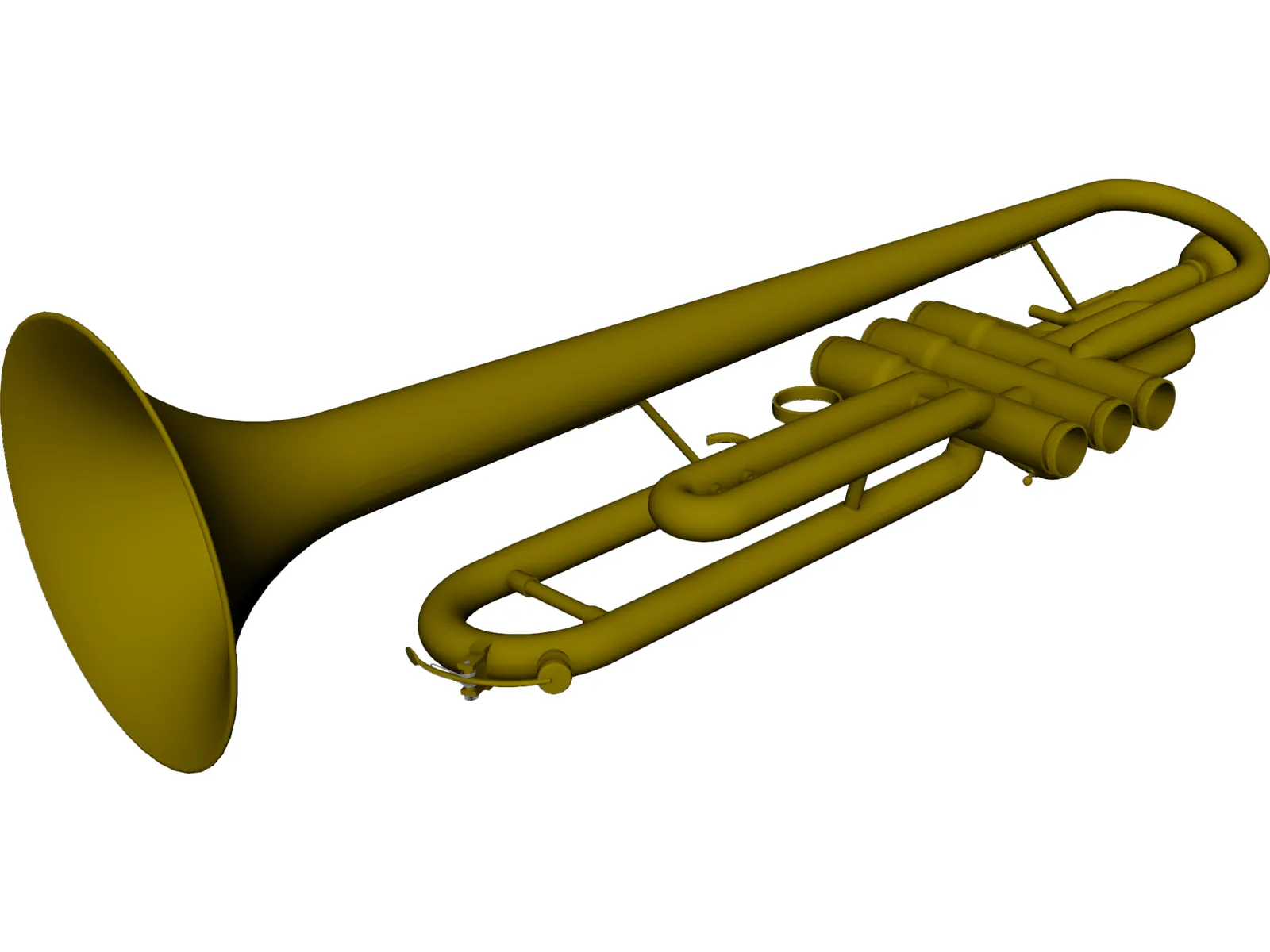 Trumpet 3D Model main preview