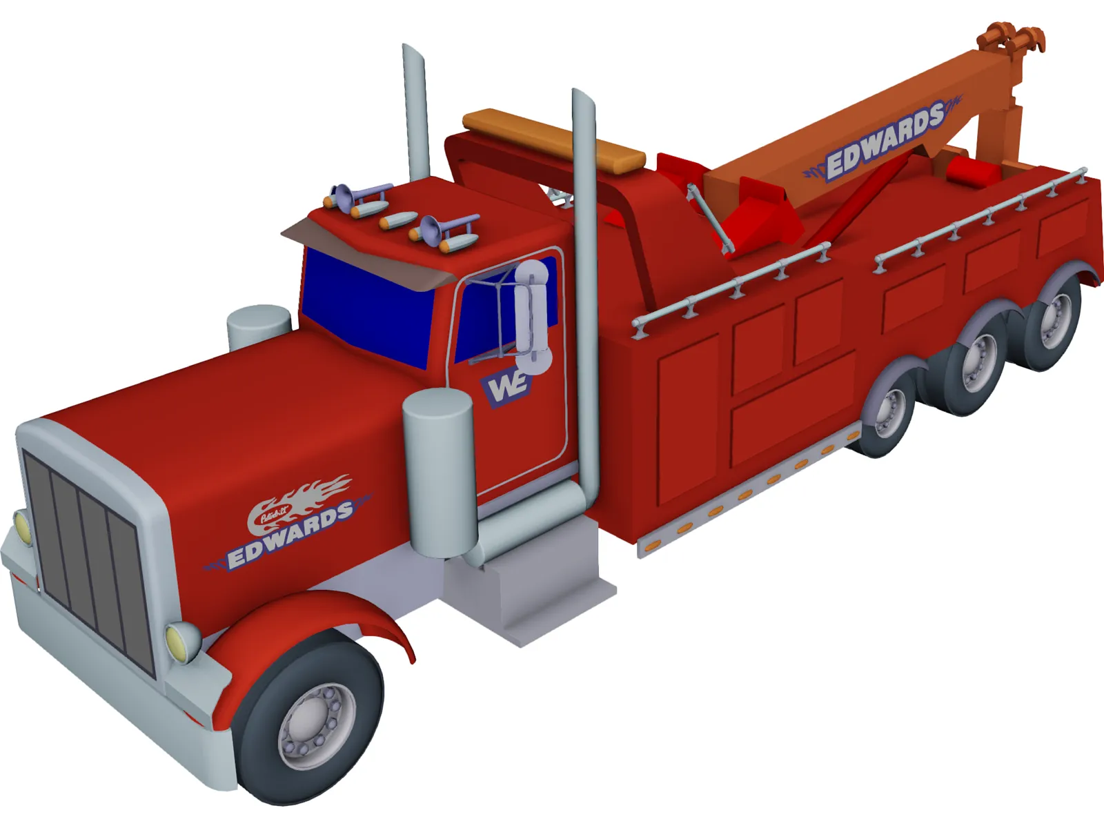 Peterbilt Tri-Axle Wrecker 3D Model main preview