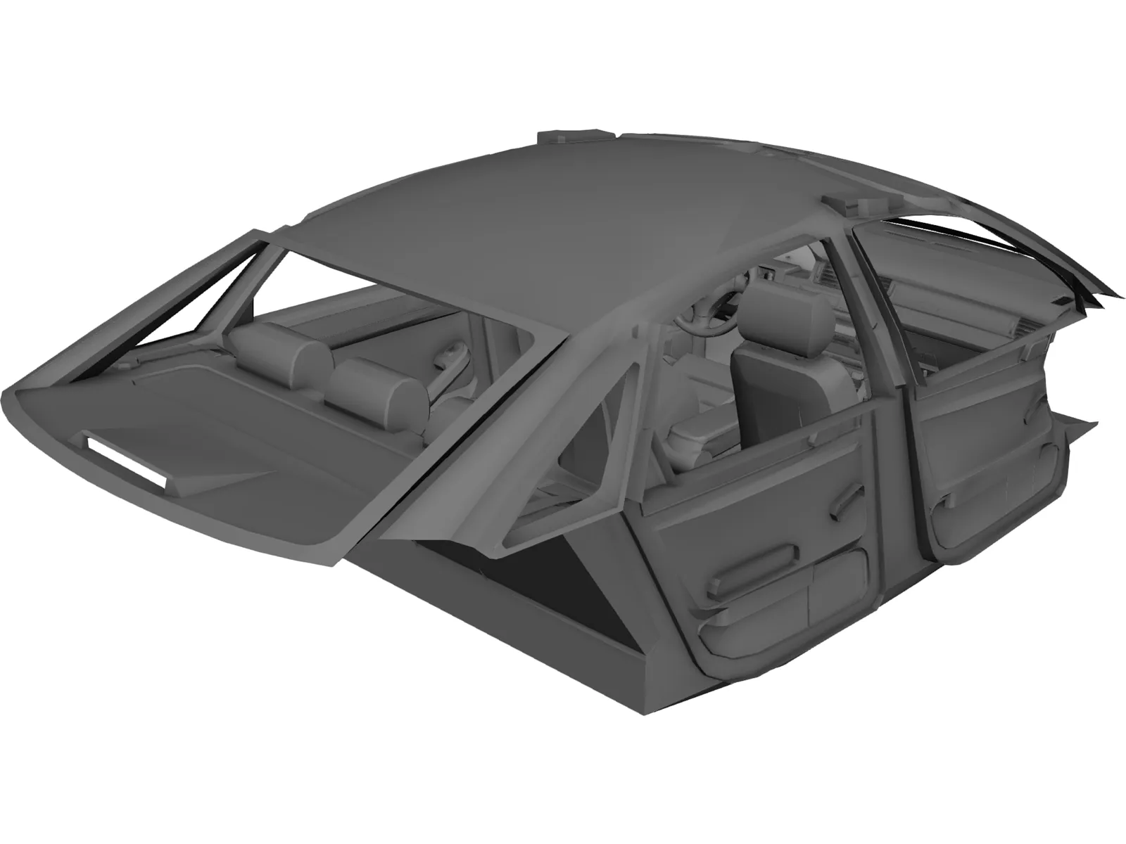 Interior Audi RS6 (2003) 3D Model main preview