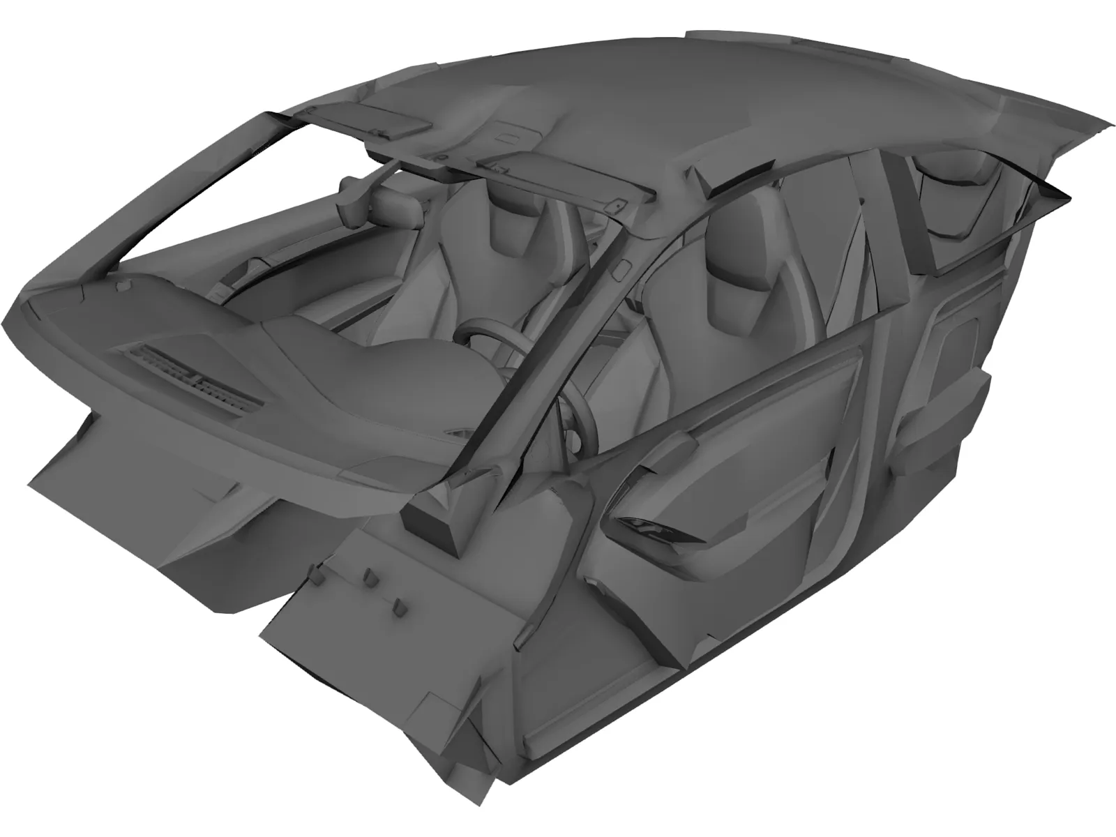 Interior Audi S5 (2010) 3D Model main preview