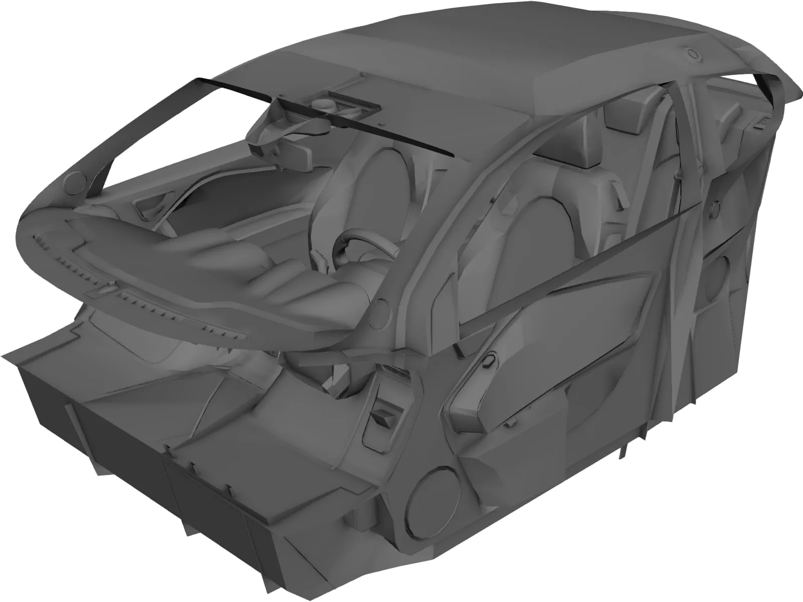 Interior Alfa Romeo MiTo (2009) 3D Model main preview