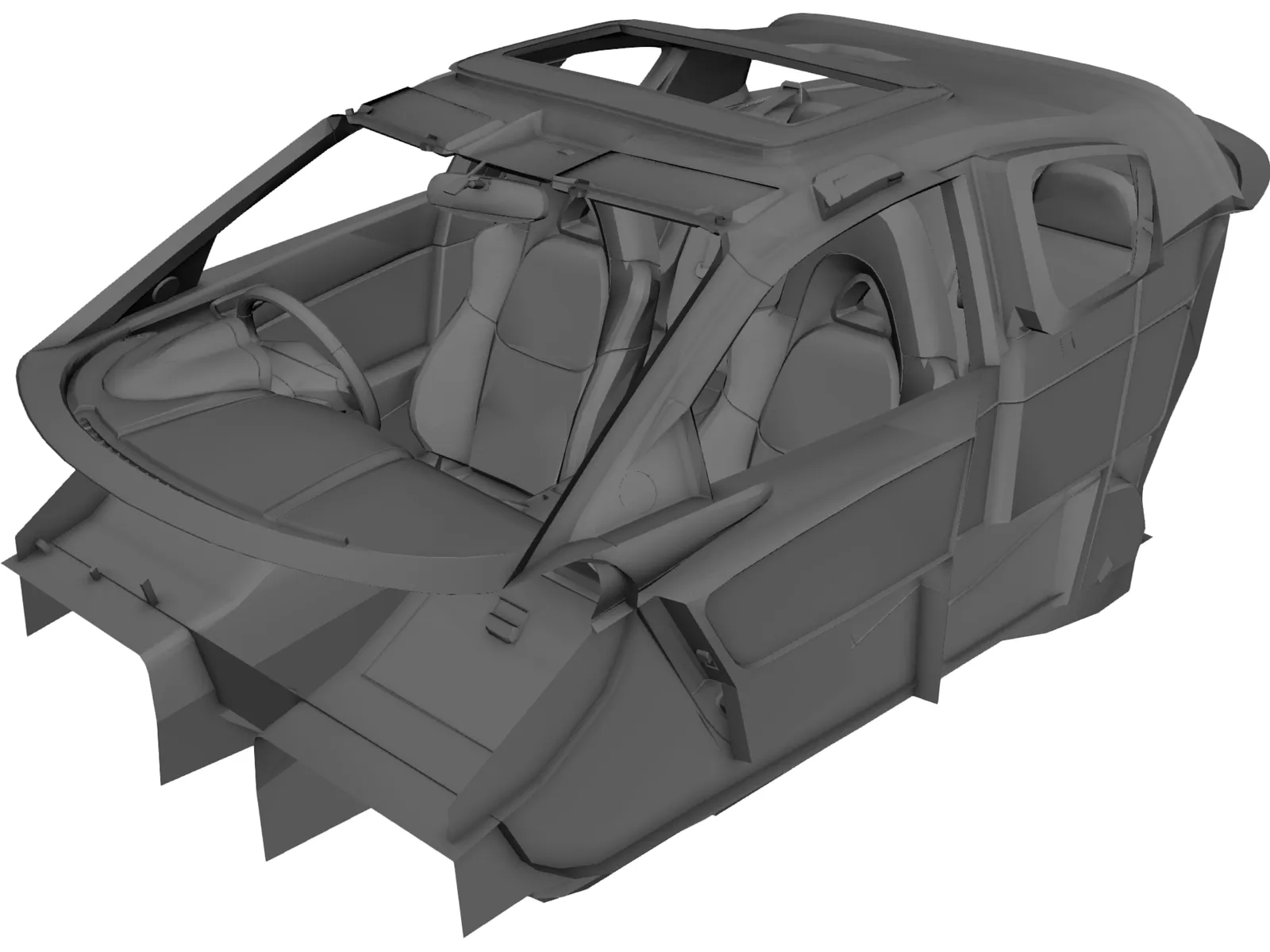 Interior Mazda RX8 (2004) 3D Model main preview