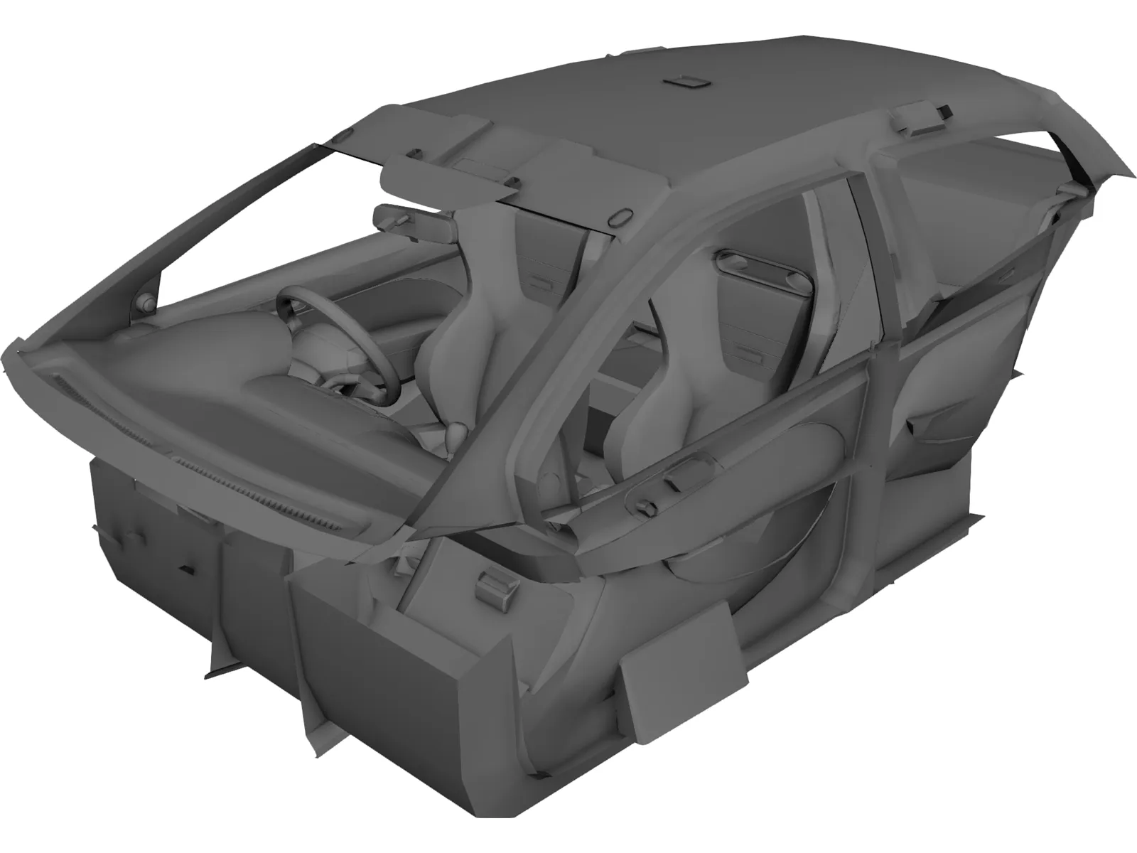 Interior Honda Civic Mugen (2004) 3D Model main preview
