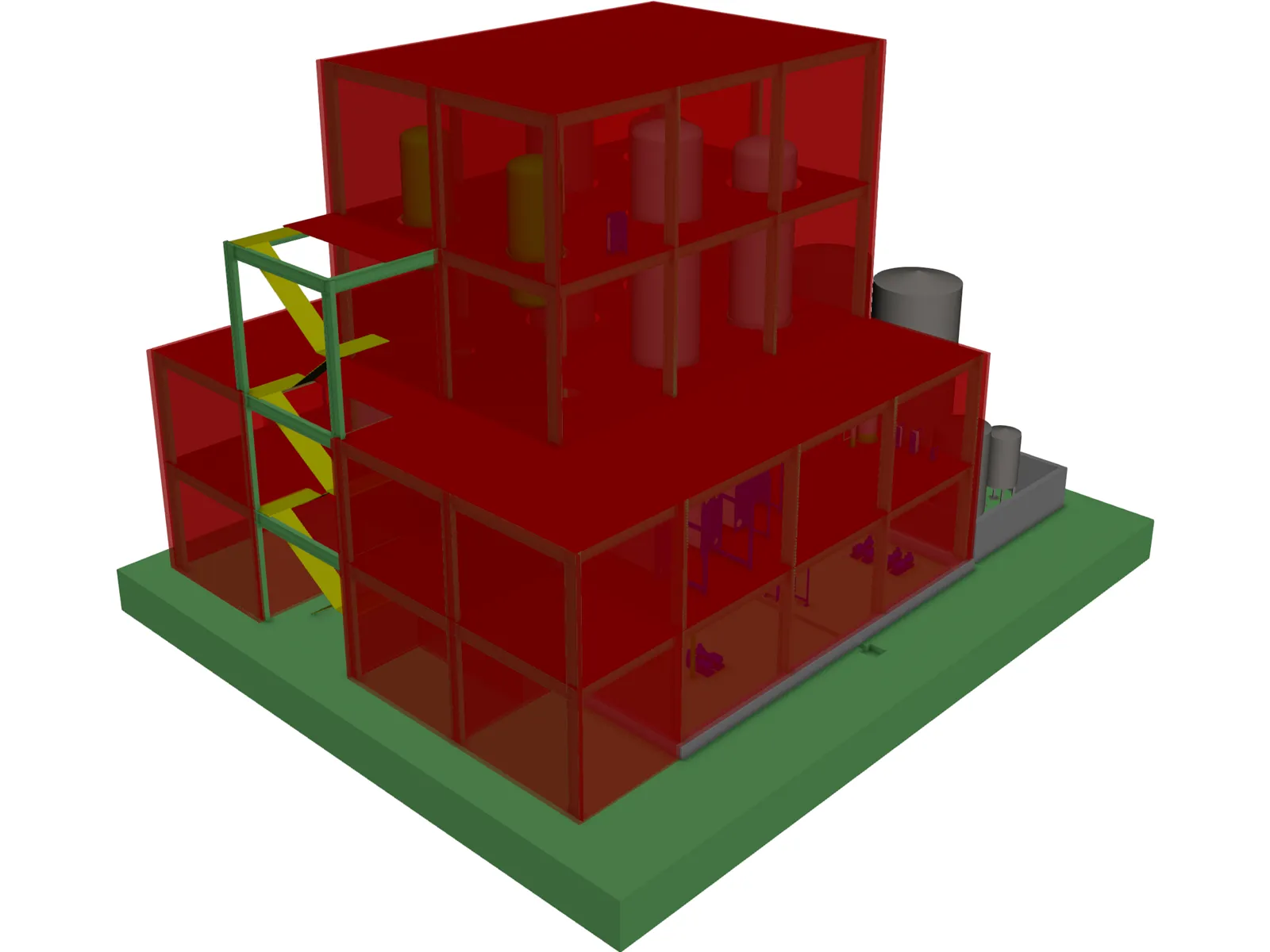 Alcohol Distillery 3D Model main preview