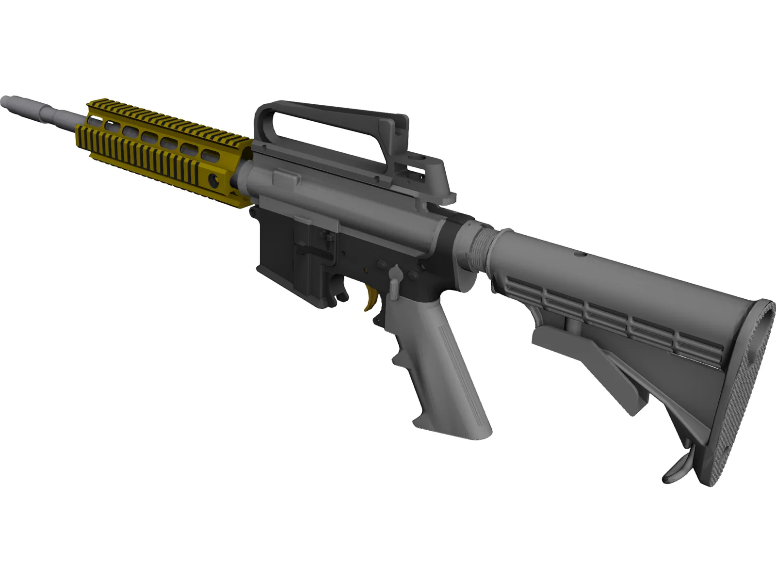 AR-15 Rifle 3D Model main preview