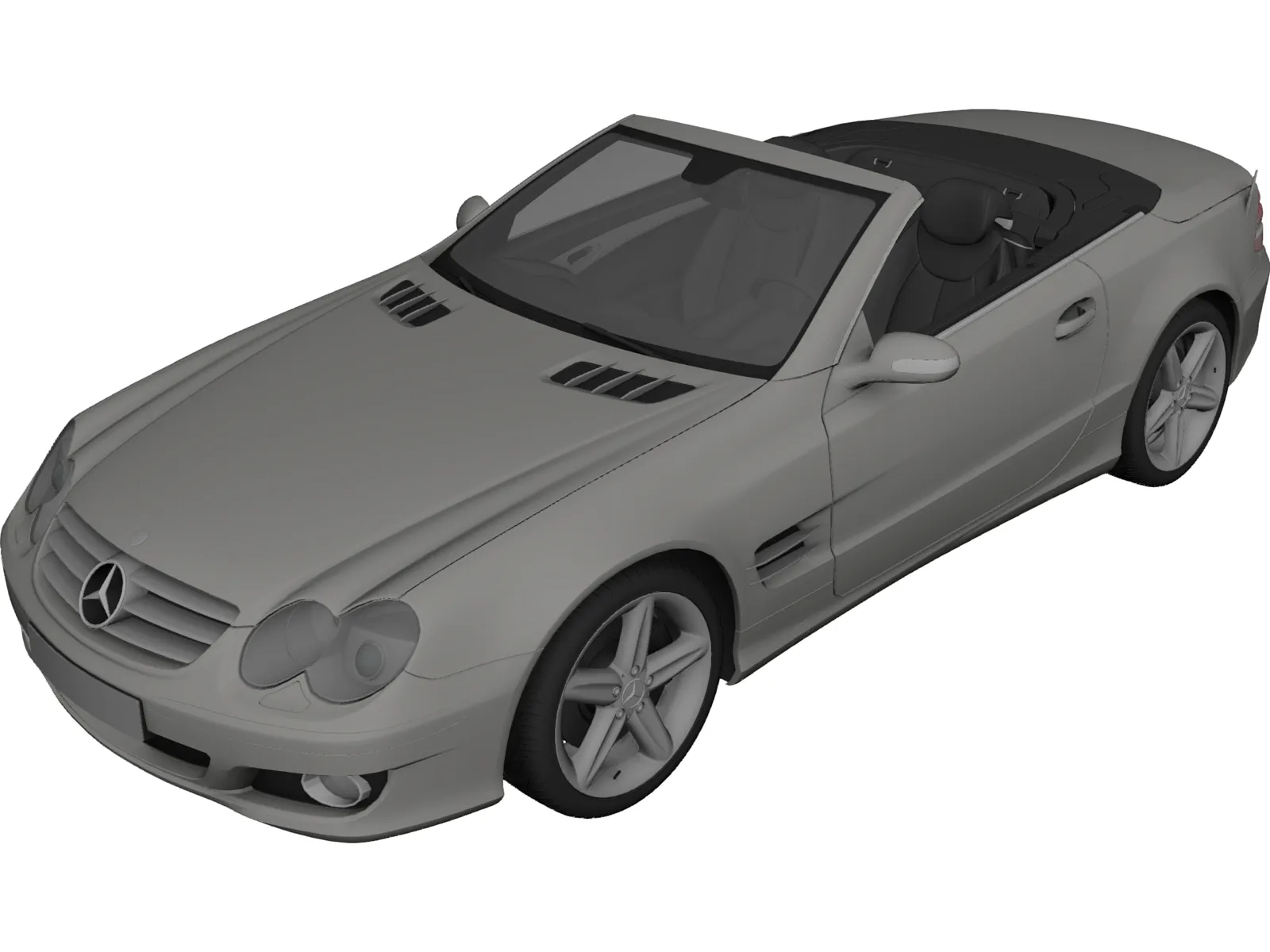 Mercedes-Benz SL500 (2009) 3D Model main preview