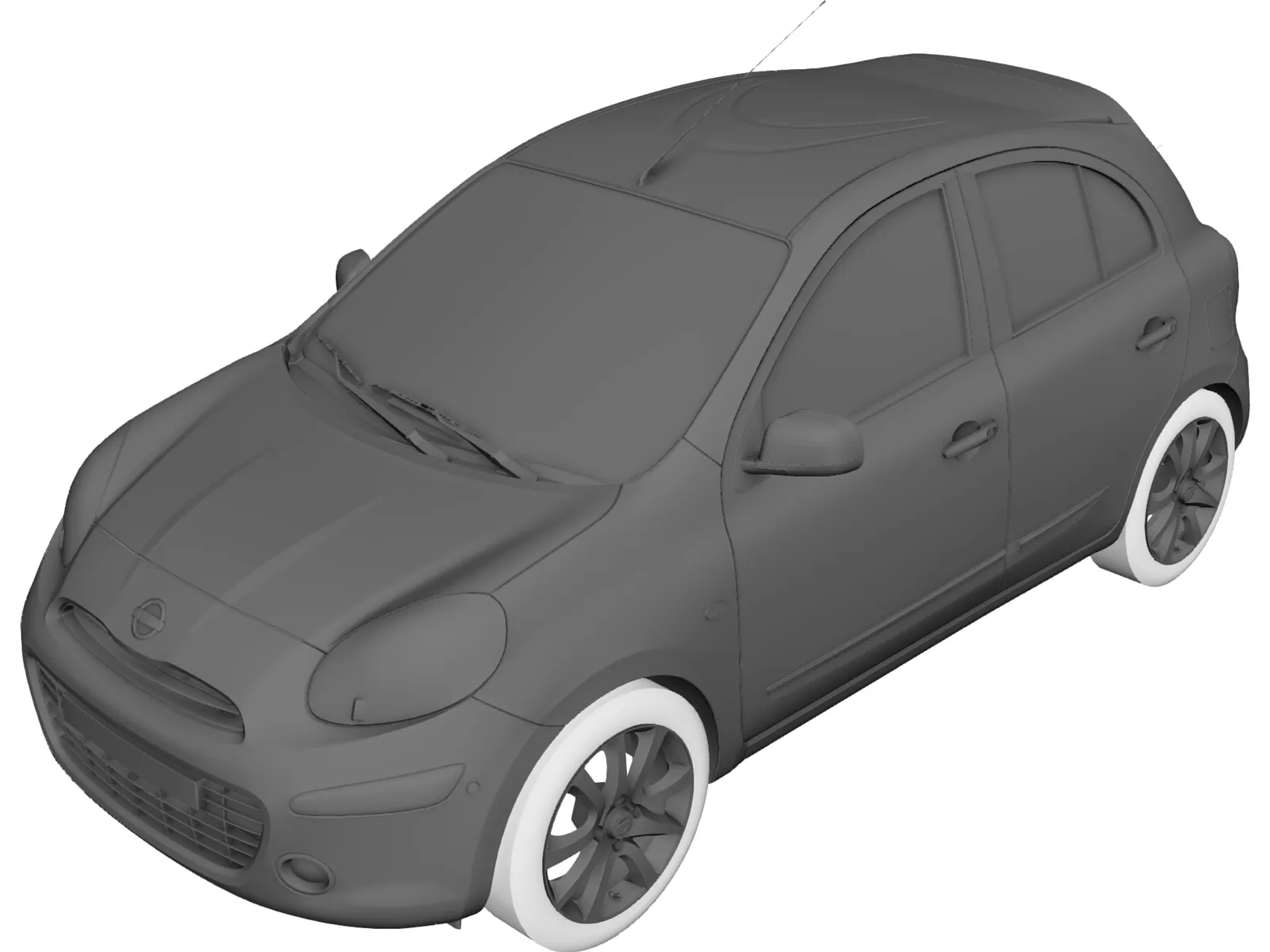 Nissan Micra (2010) 3D Model main preview