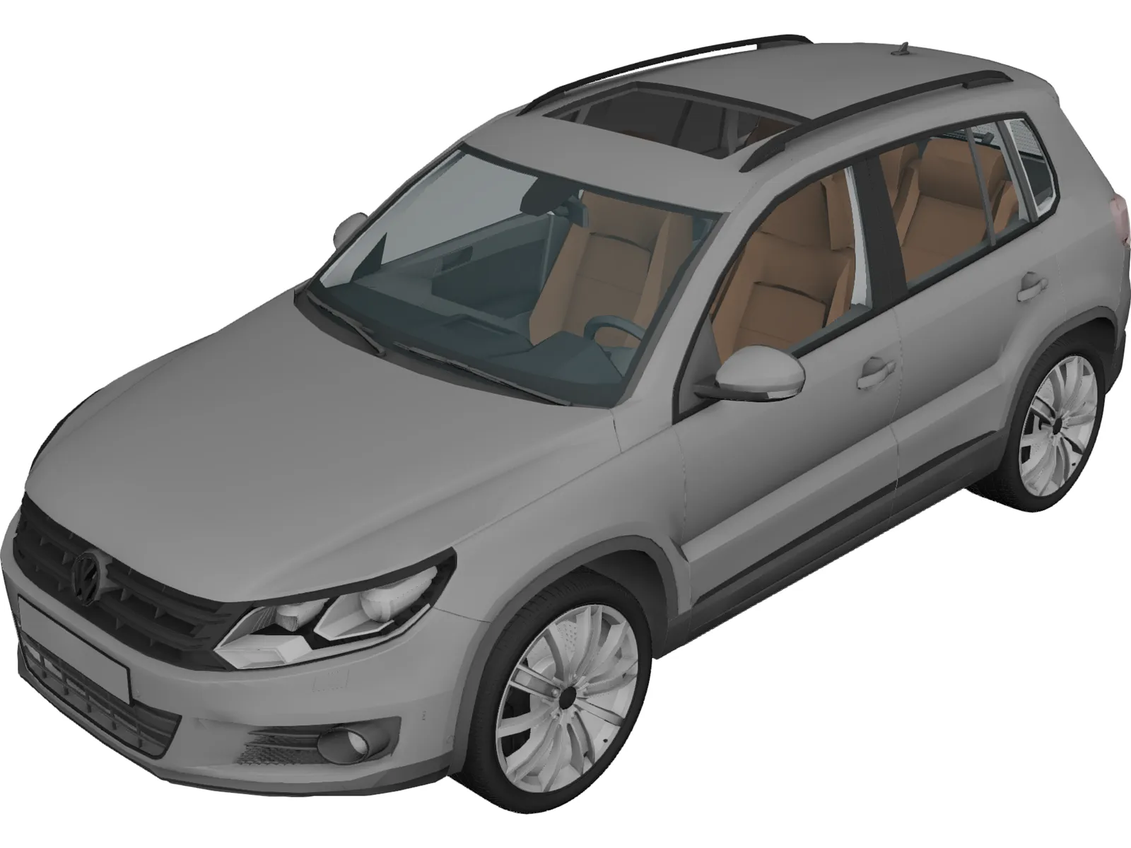 Volkswagen Tiguan (2010) 3D Model main preview