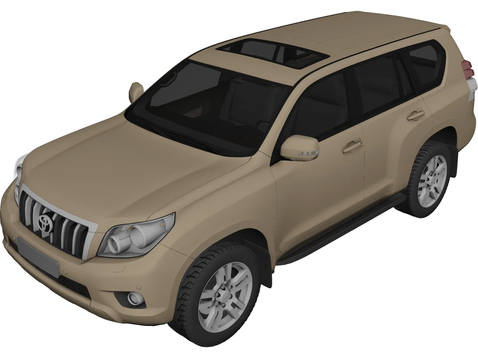 Toyota Land Cruiser Prado 150 (2010) 3D Model main preview