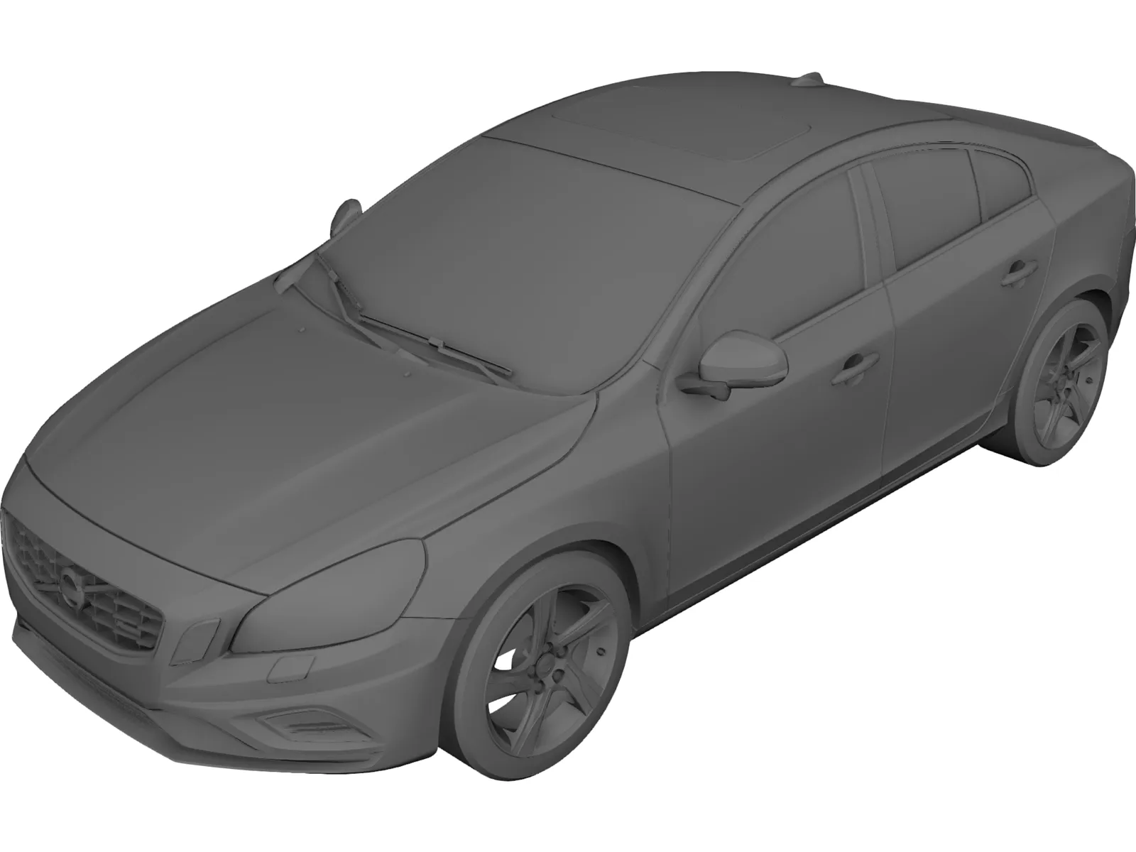 Volvo S60 R-Design (2010) 3D Model main preview