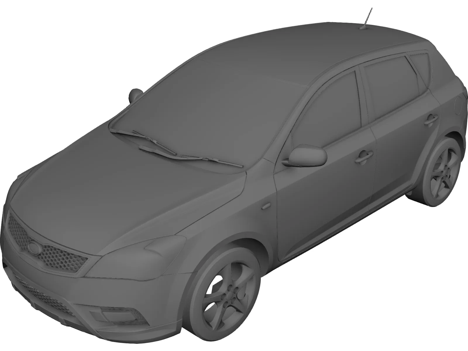 Kia Ceed (2010) 3D Model main preview