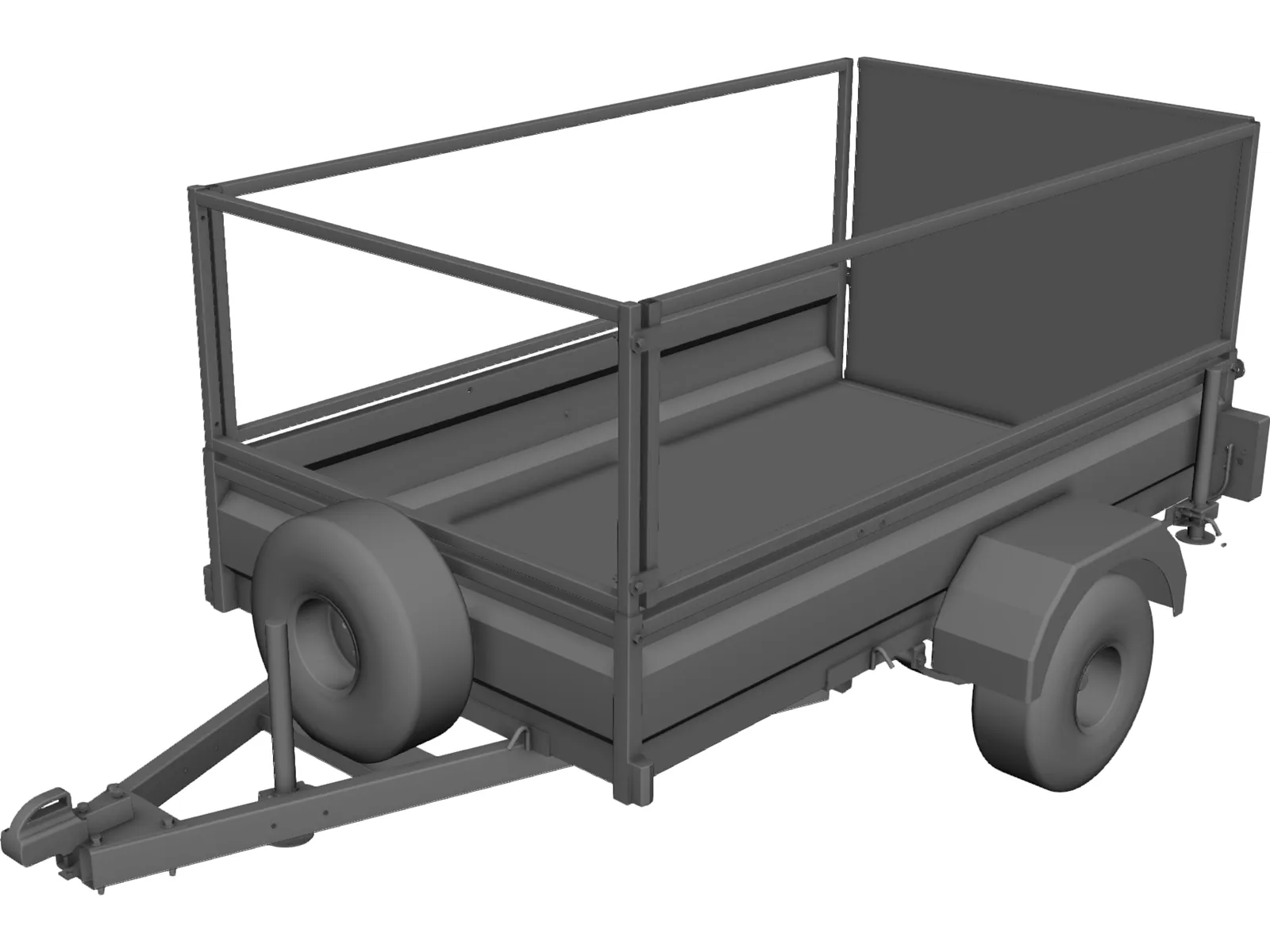 Trailer 3D Model main preview