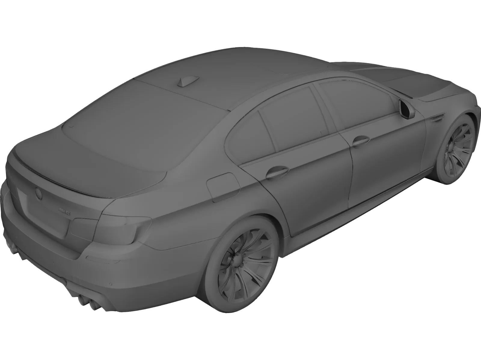 BMW M5 (2012) 3D Model main preview