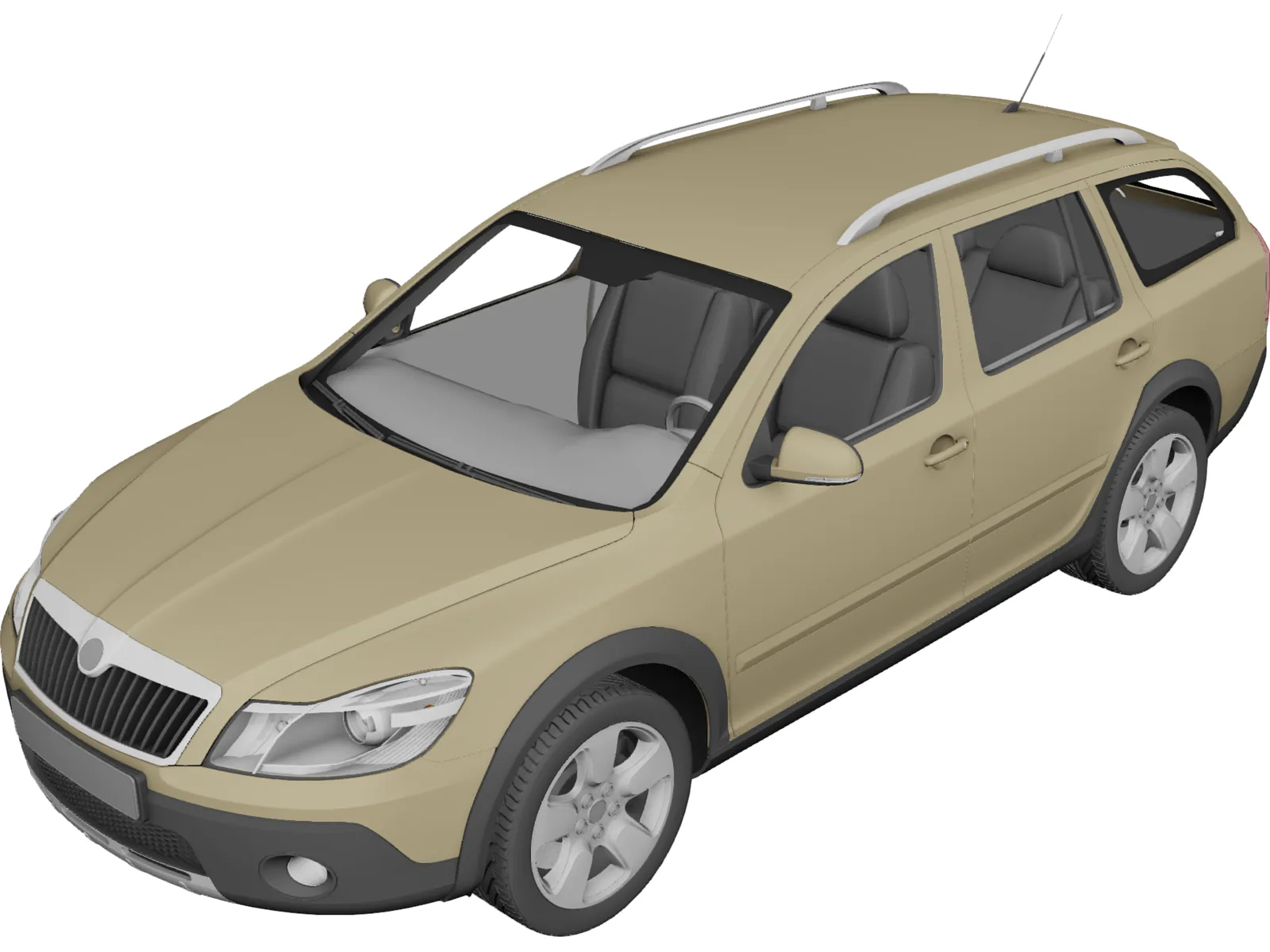 Skoda Octavia Scout 3D Model main preview