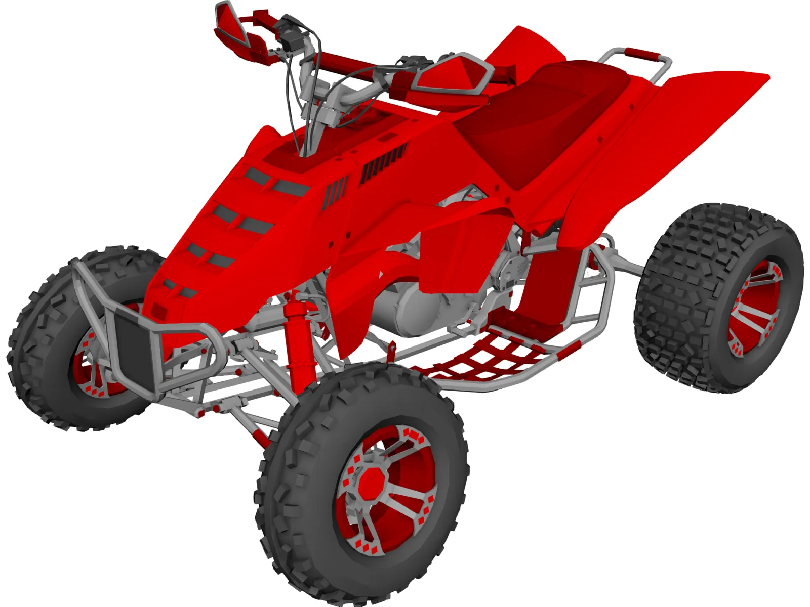 Quad Bike 3D Model main preview