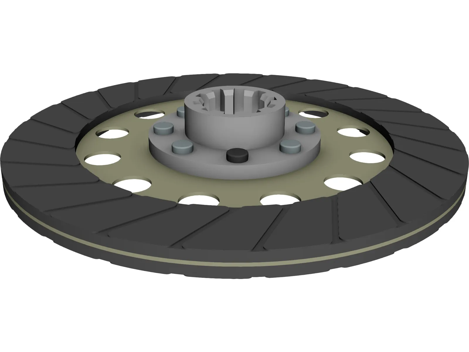 Clutch Friction Disc 3D Model main preview