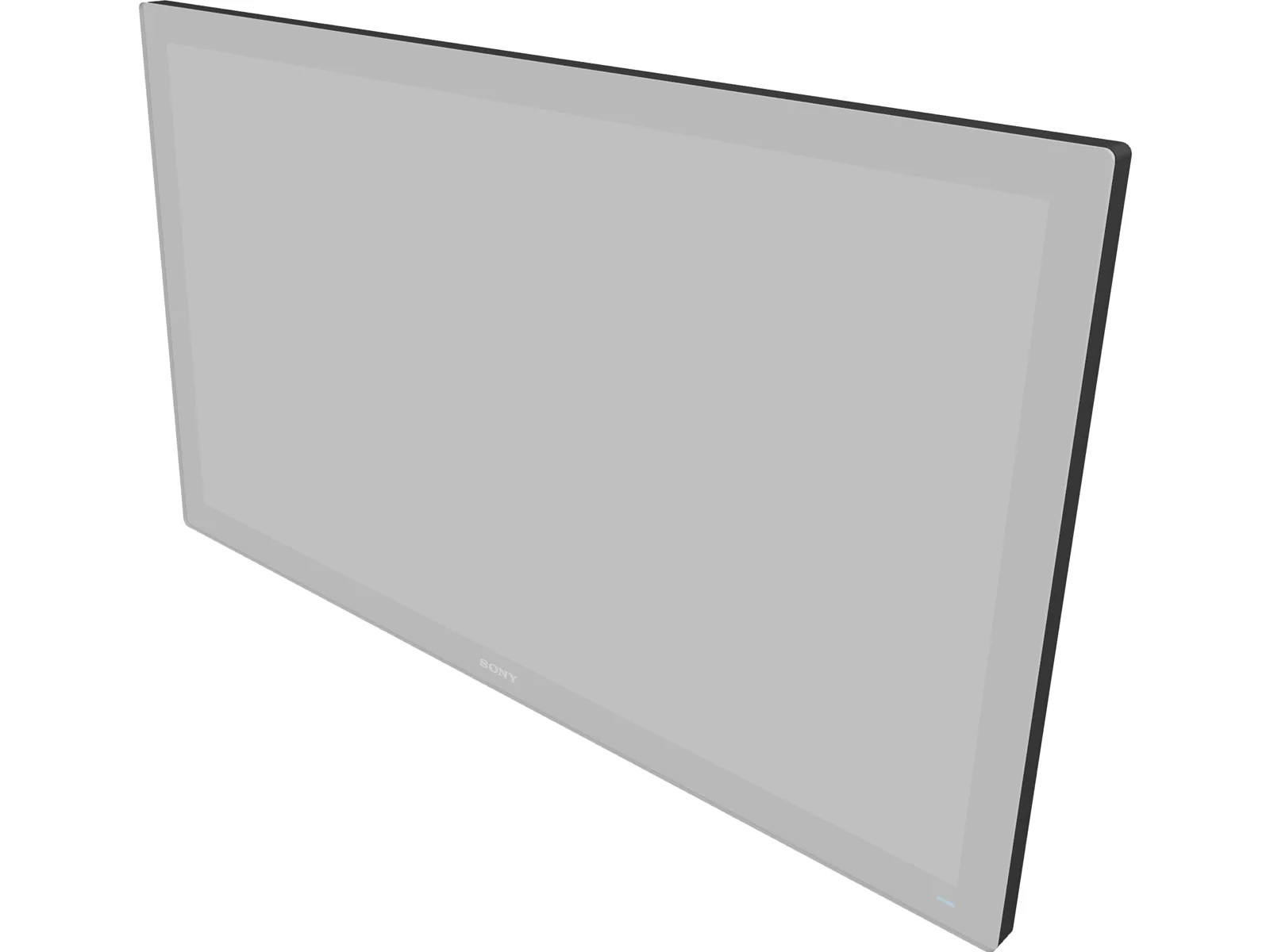 Sony LCD TV 3D Model main preview