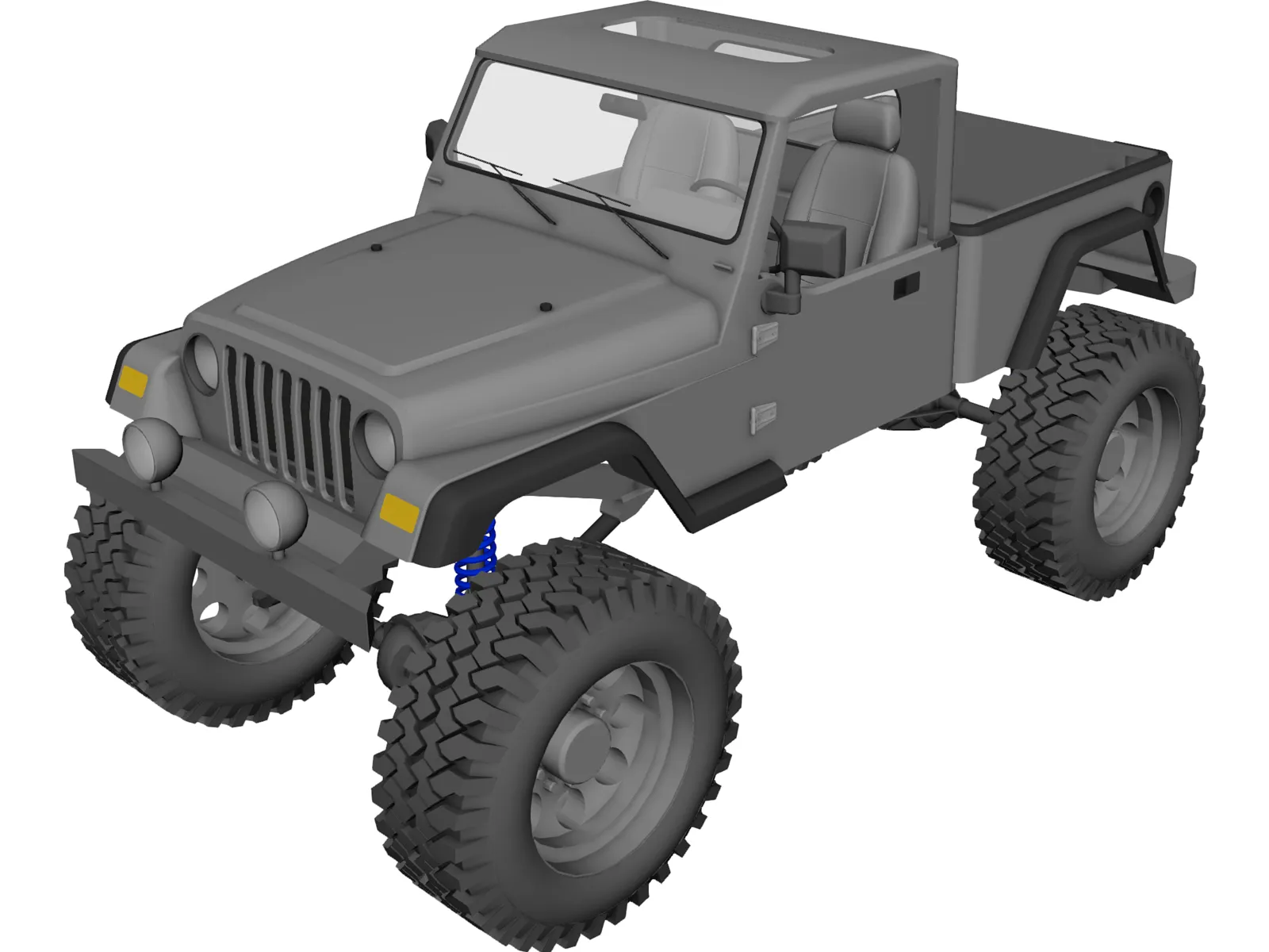 Jeep Brute Pickup (2011) 3D Model main preview