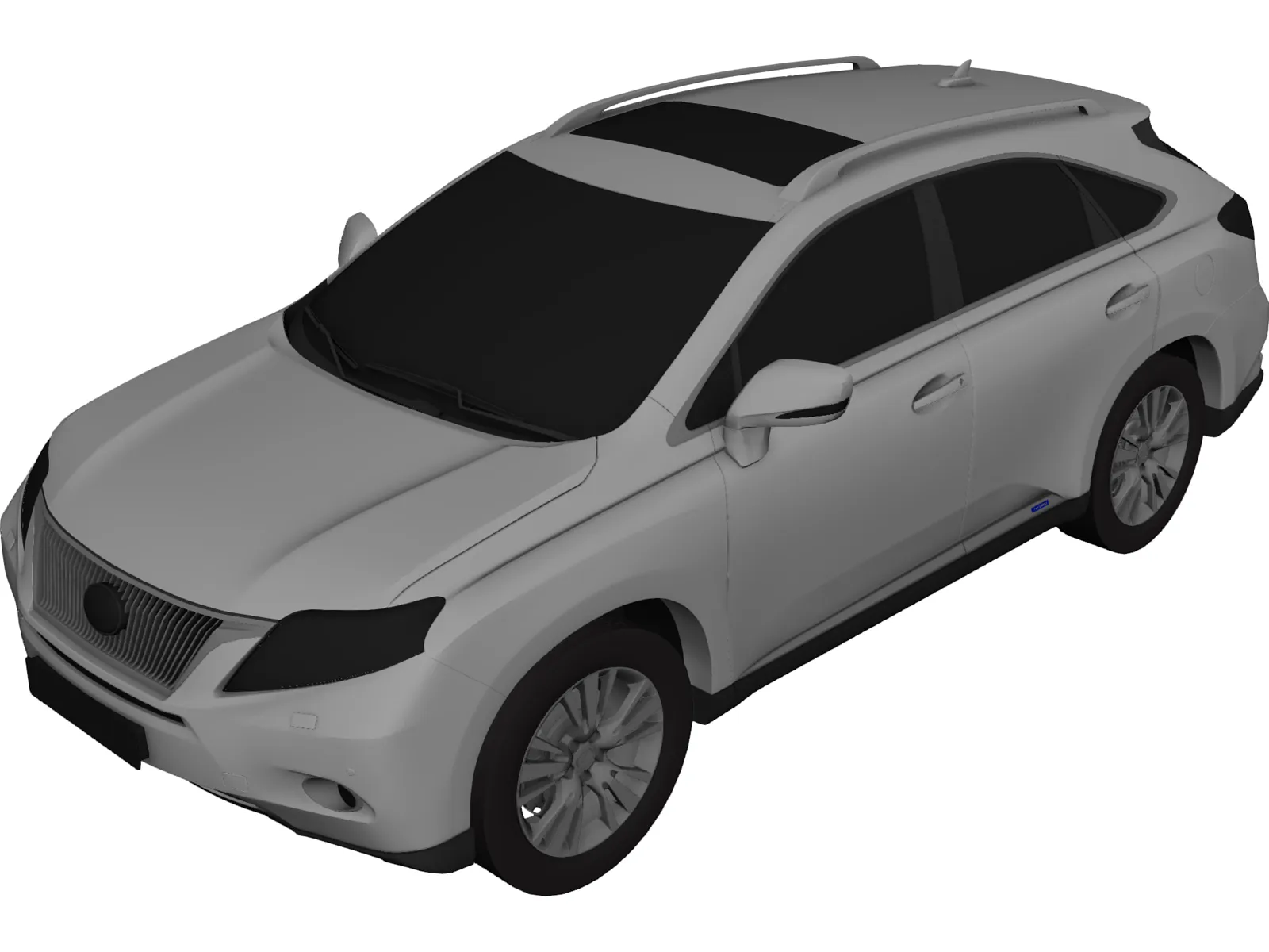Lexus RX450h (2011) 3D Model main preview