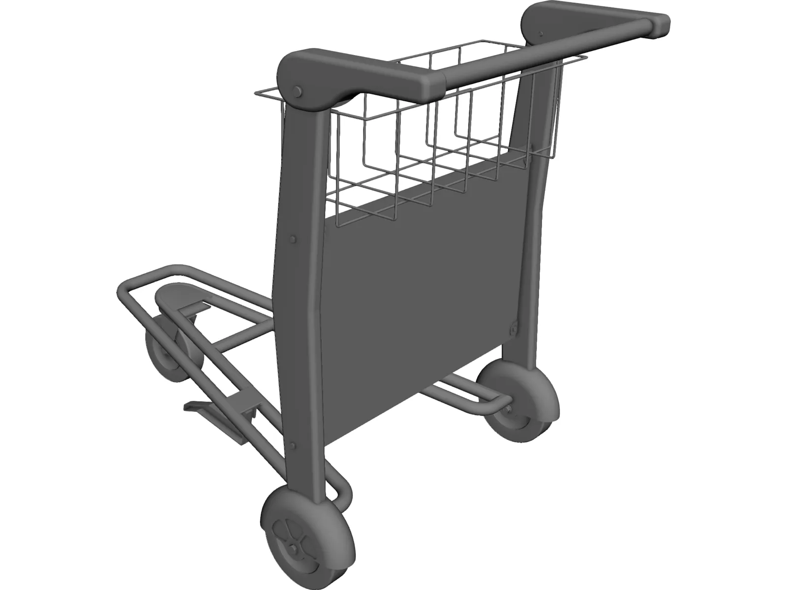 Airport Trolley 3D Model main preview