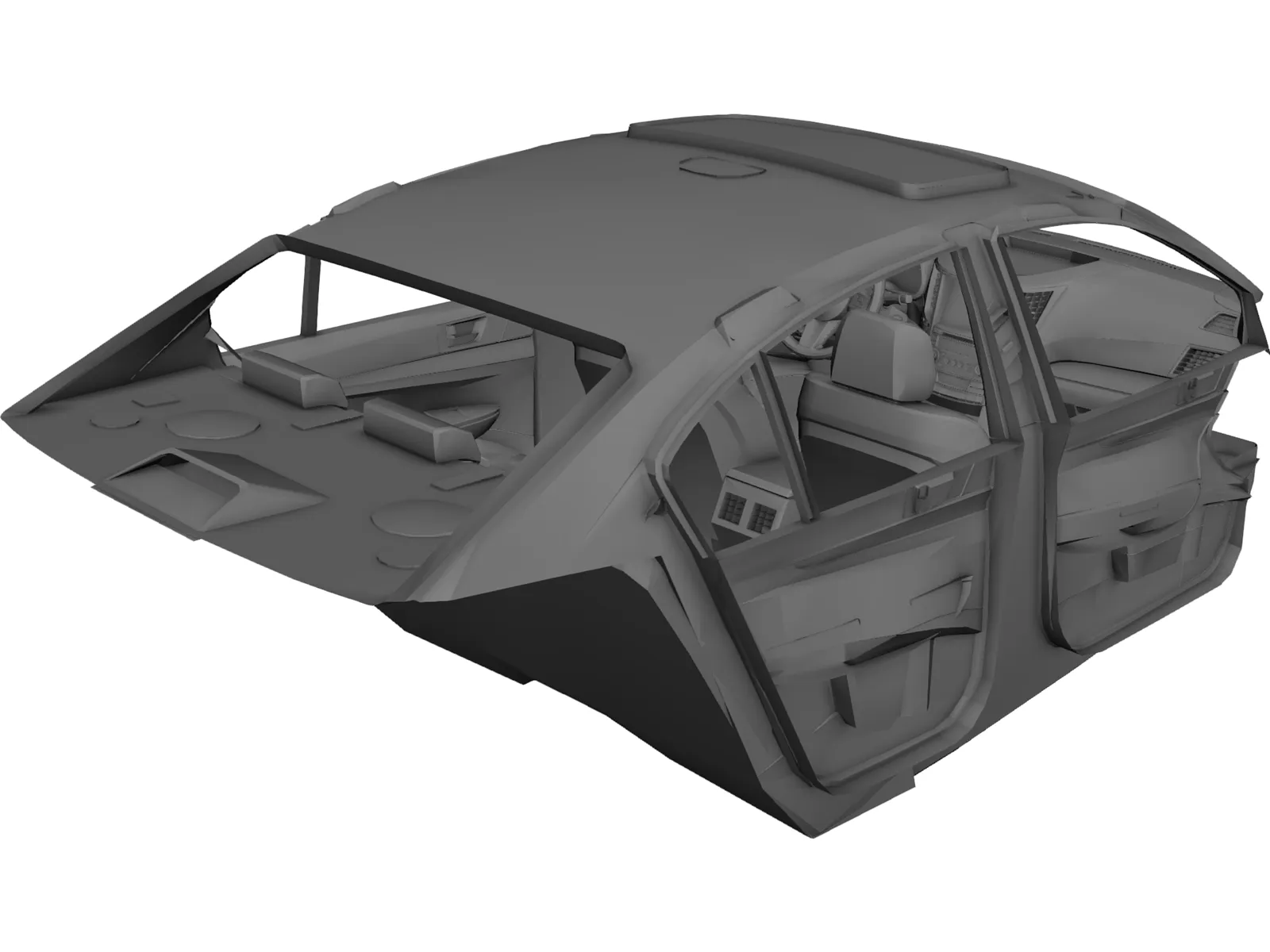 Interior Subaru Legacy (2010) 3D Model main preview
