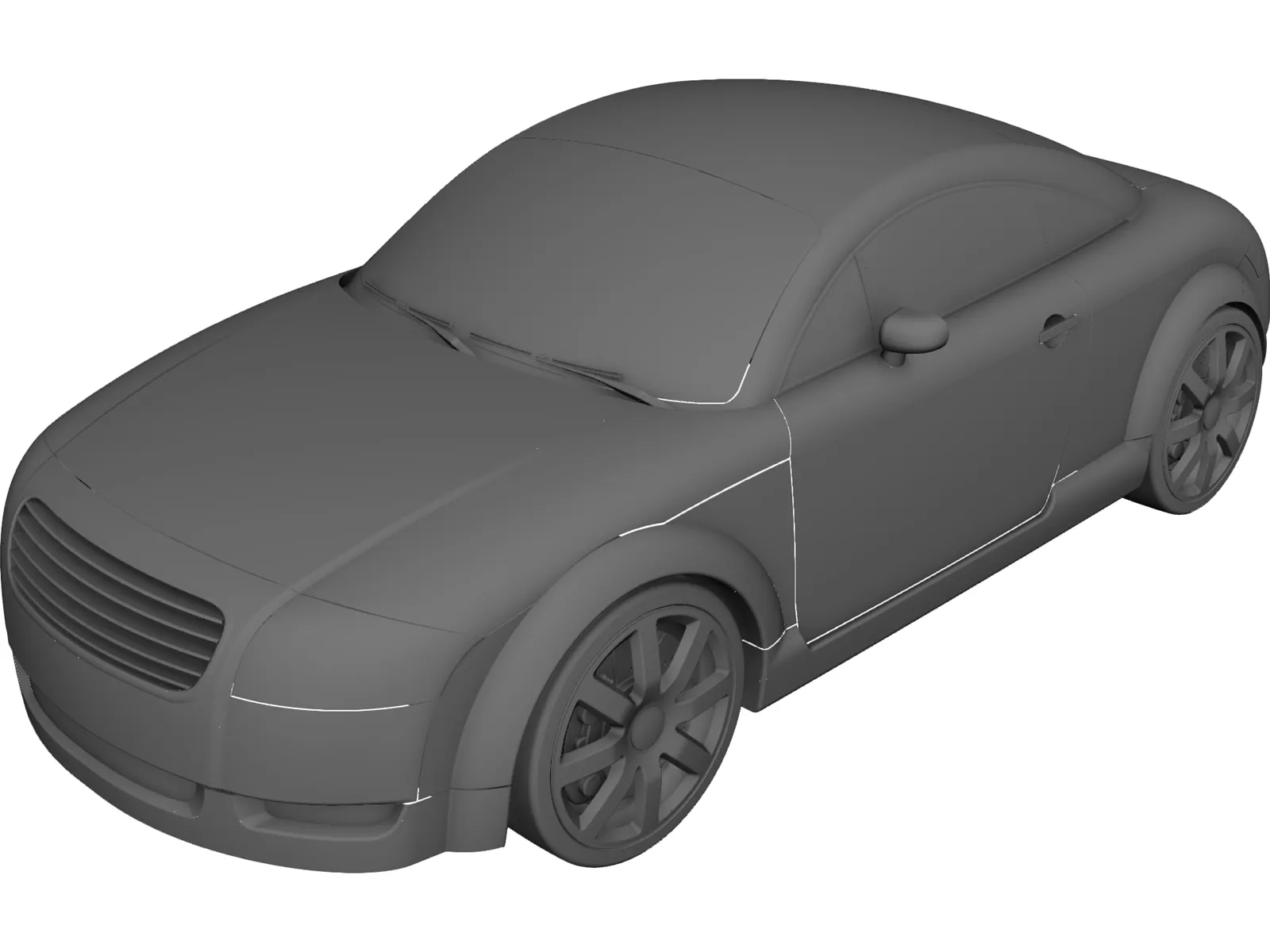 Audi TT 3D Model main preview
