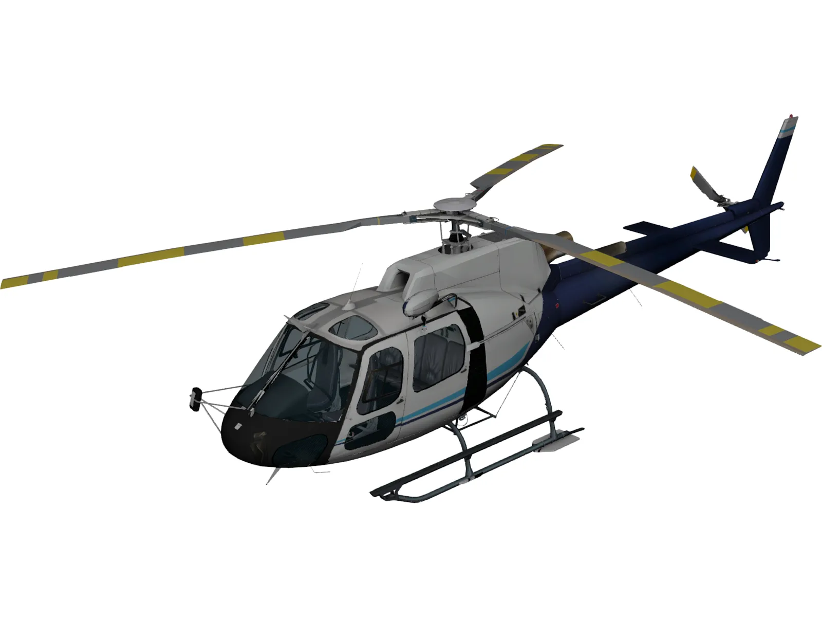 Eurocopter AS-350 3D Model main preview