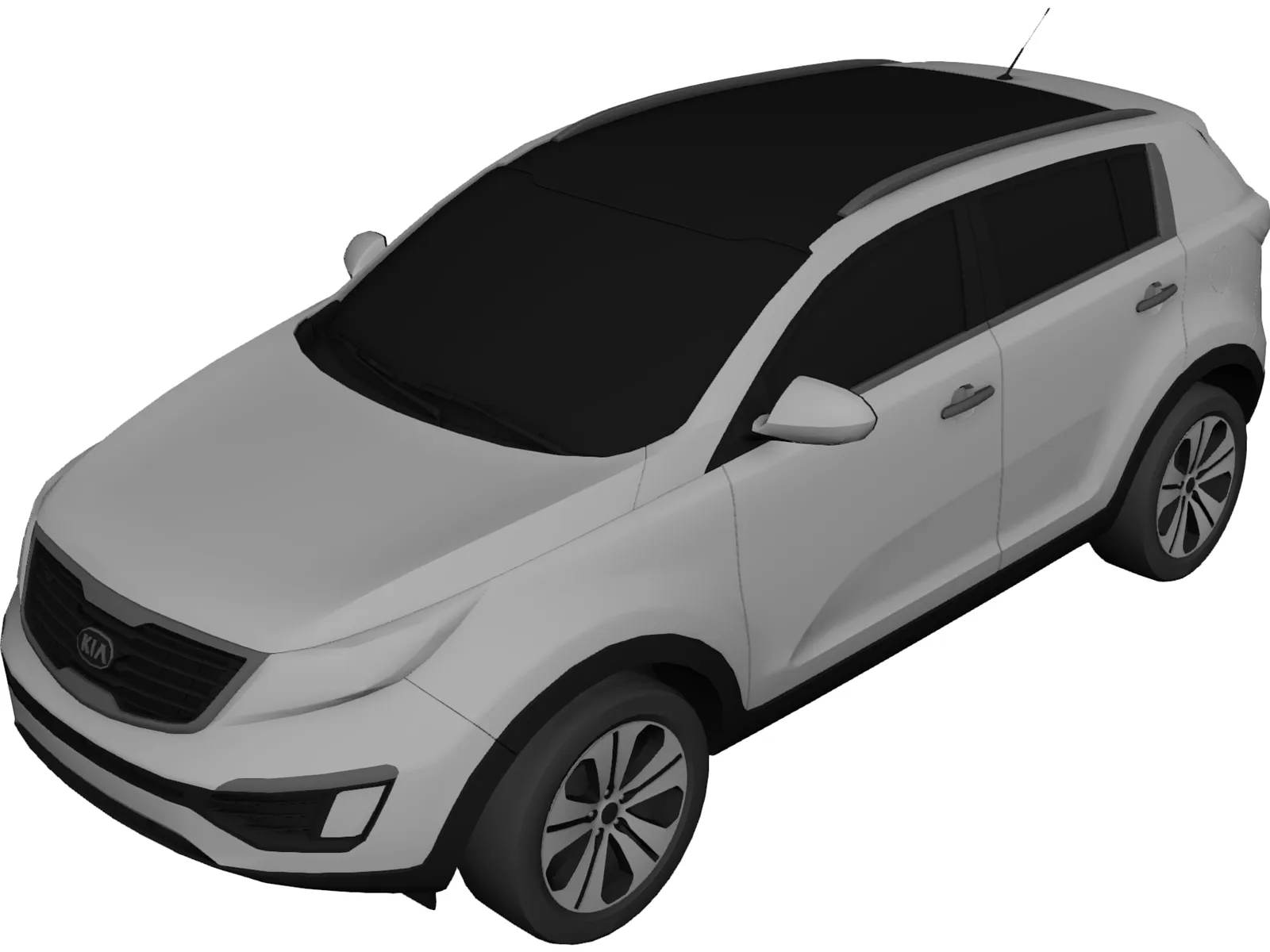 Kia Sportage (2010) 3D Model main preview