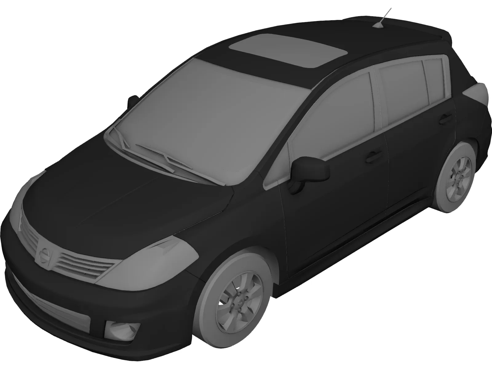 Nissan Tiida (2010) 3D Model main preview