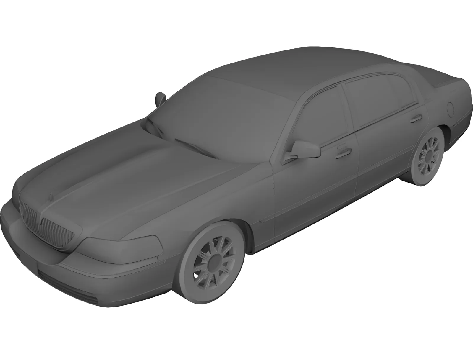 Lincoln Town Car 3D Model main preview