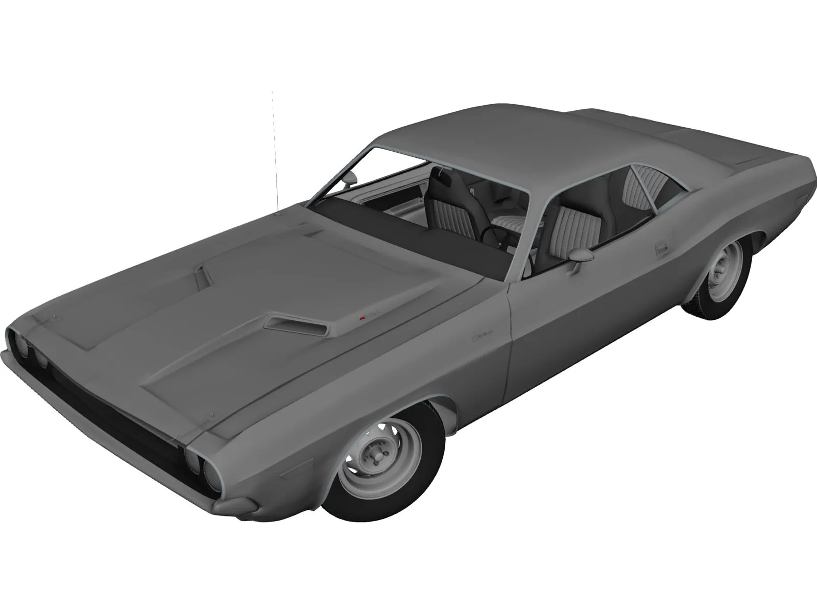 Dodge Challenger RT (1970) 3D Model main preview