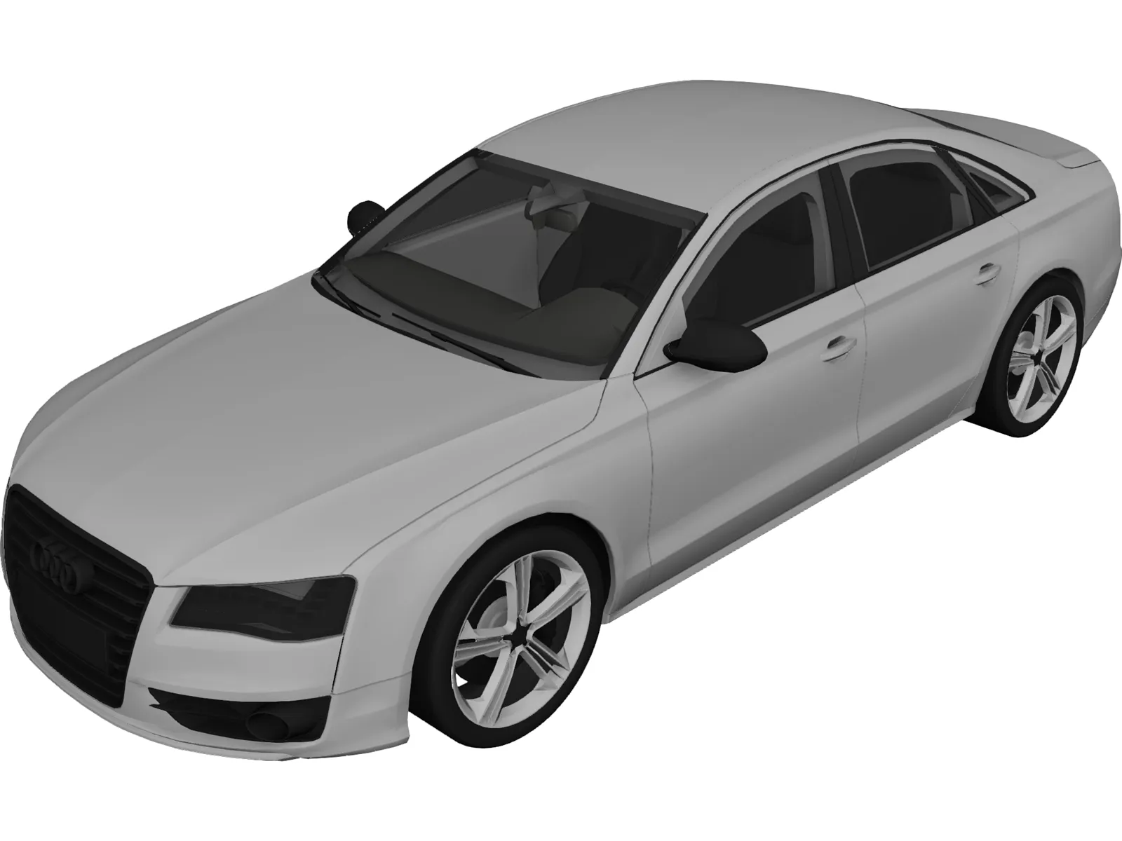 Audi S8 (2012) 3D Model main preview