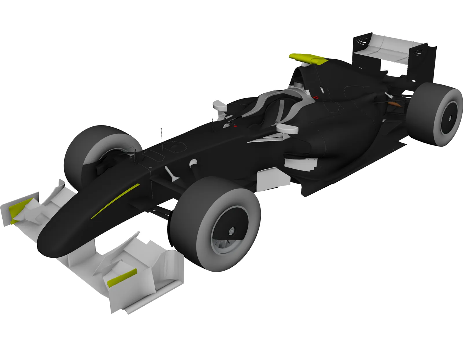 Brawn BGP 001 3D Model main preview