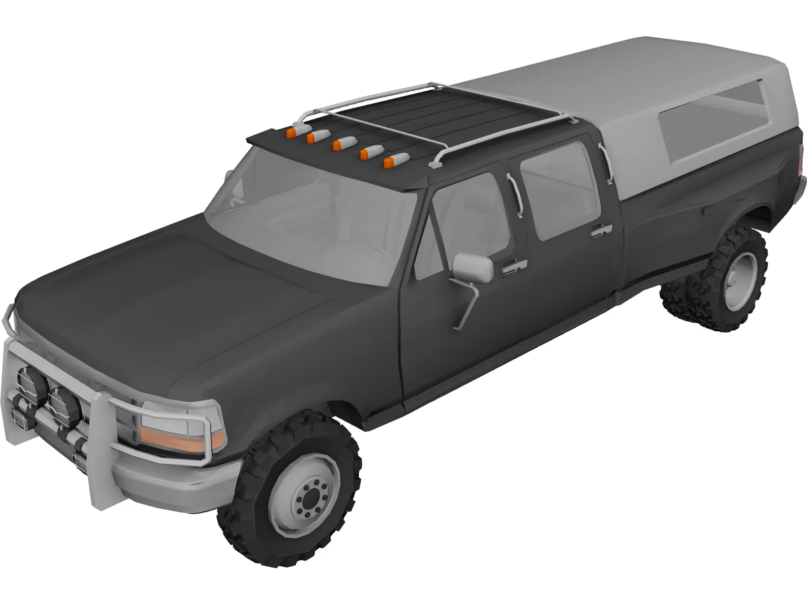 Ford F-350 Crew Cab 3D Model main preview