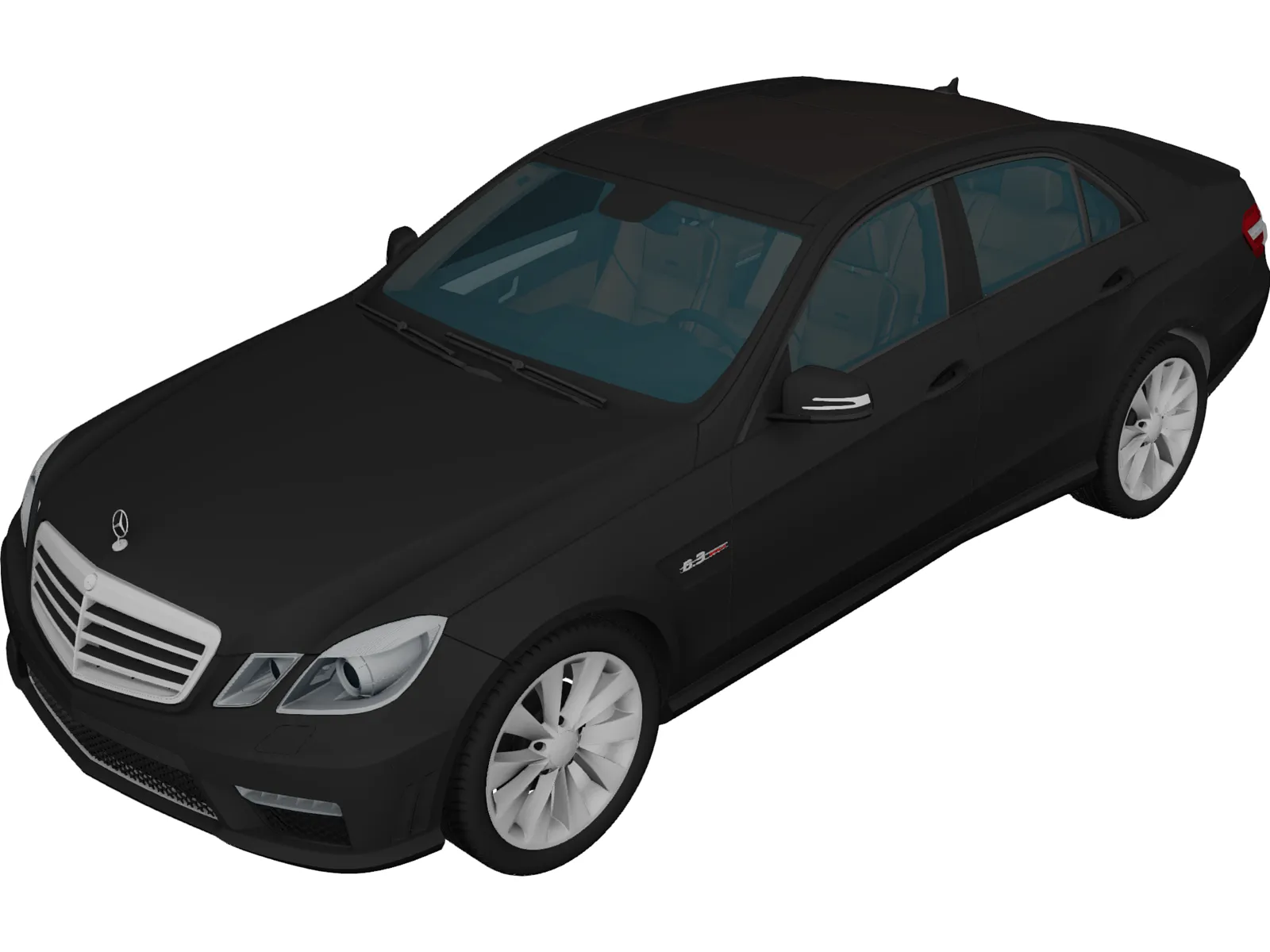 Mercedes-Benz E-Class 63 AMG (W212) 3D Model main preview