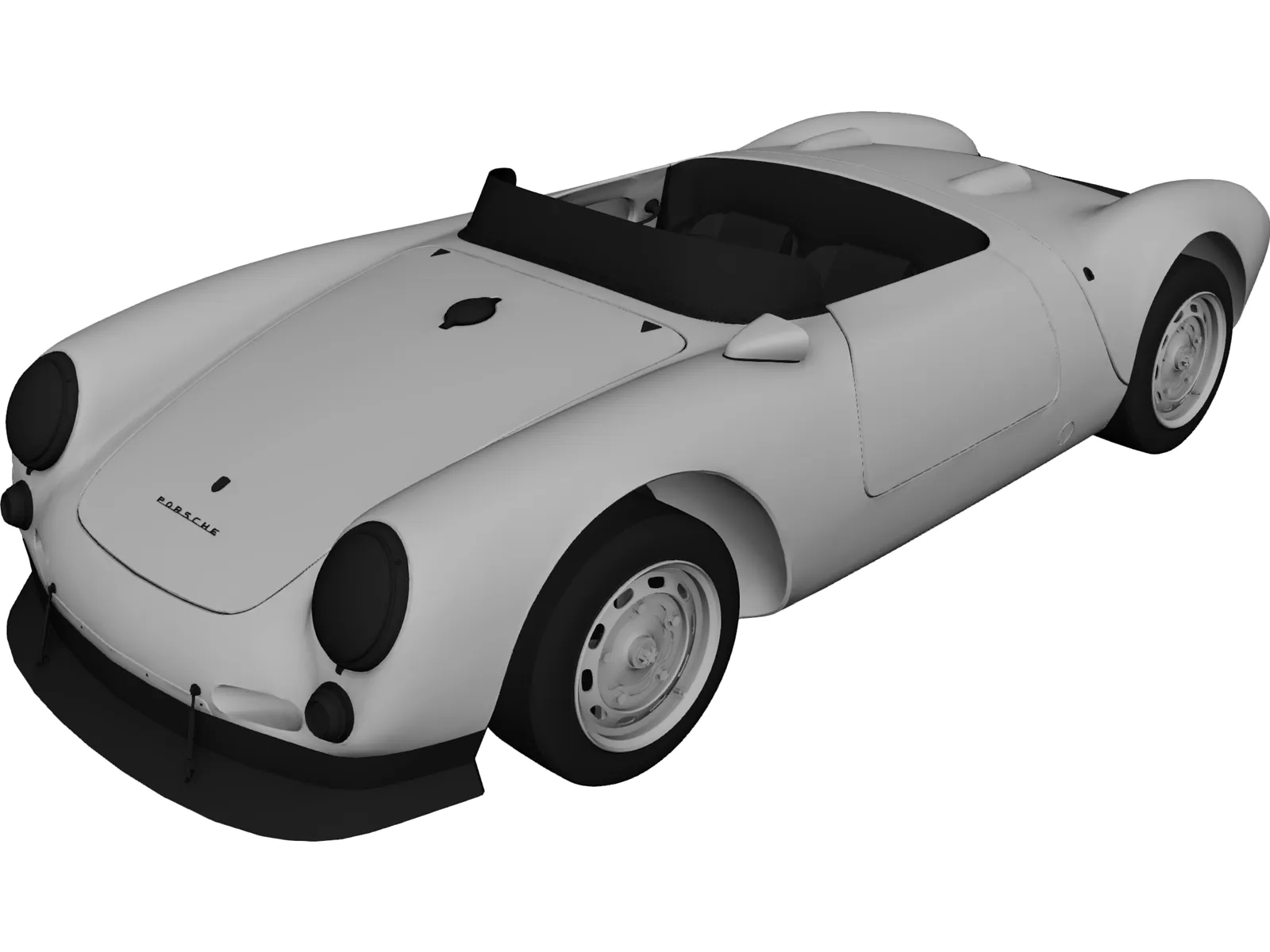 Porsche Spyder 550 (1956) 3D Model main preview