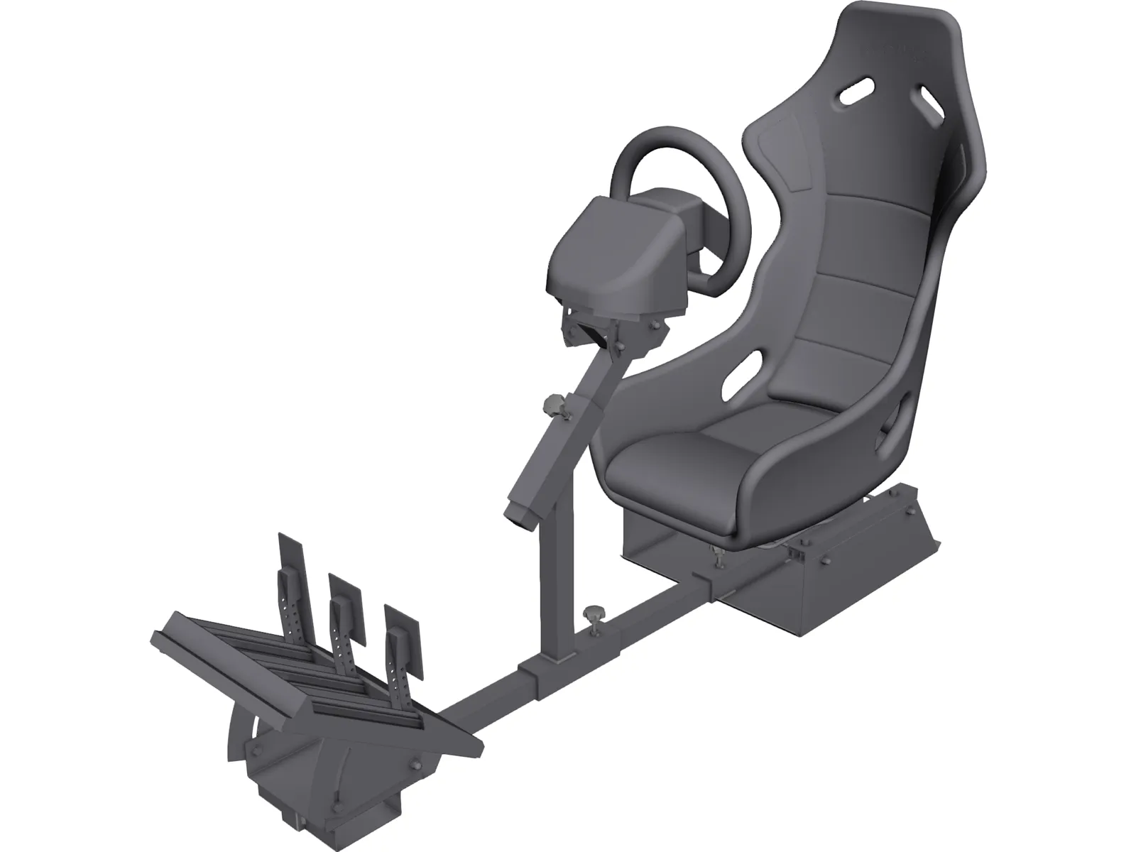 Gamer Race Seat 3D Model main preview