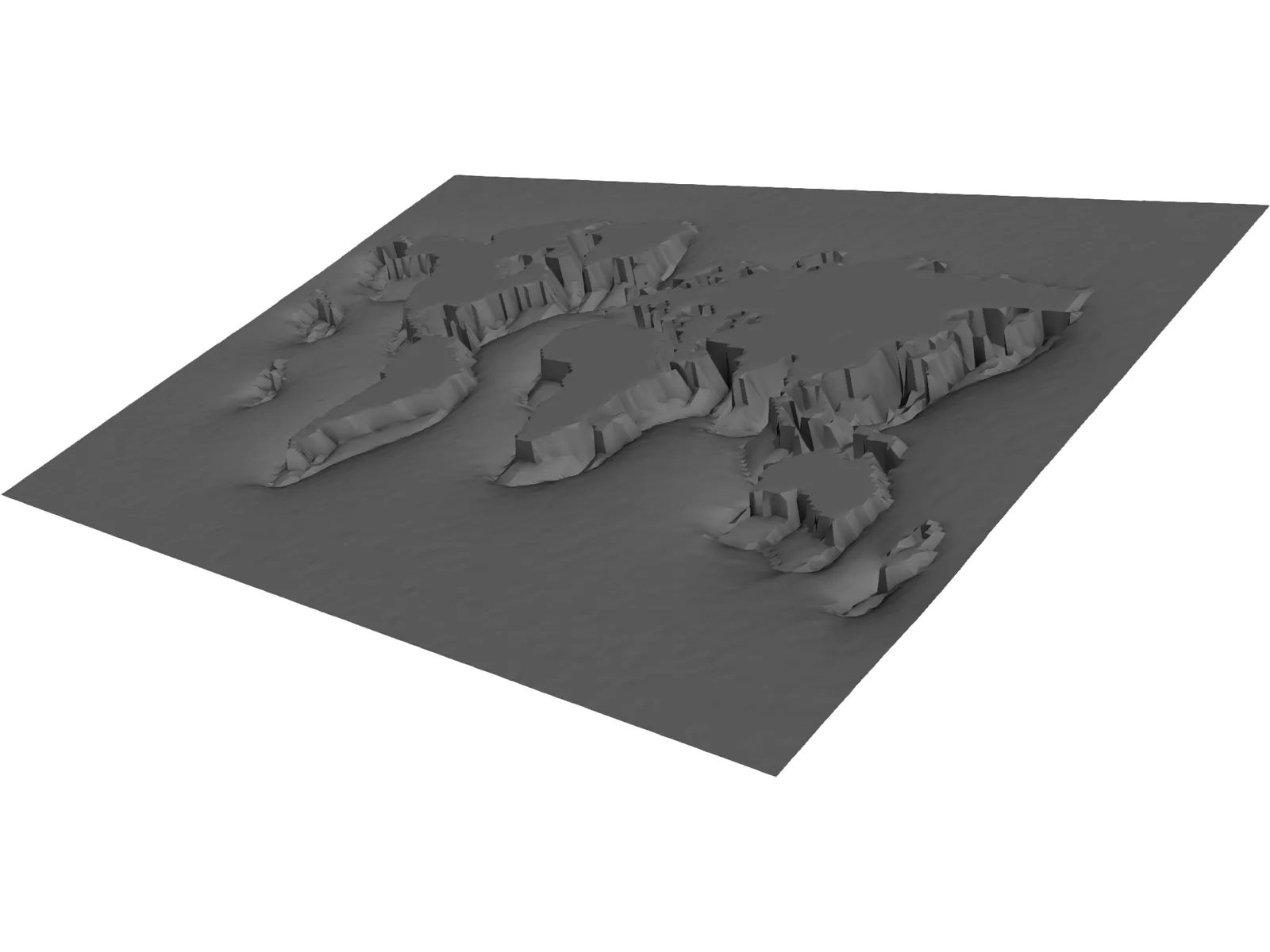 Earth Map 3D Model main preview