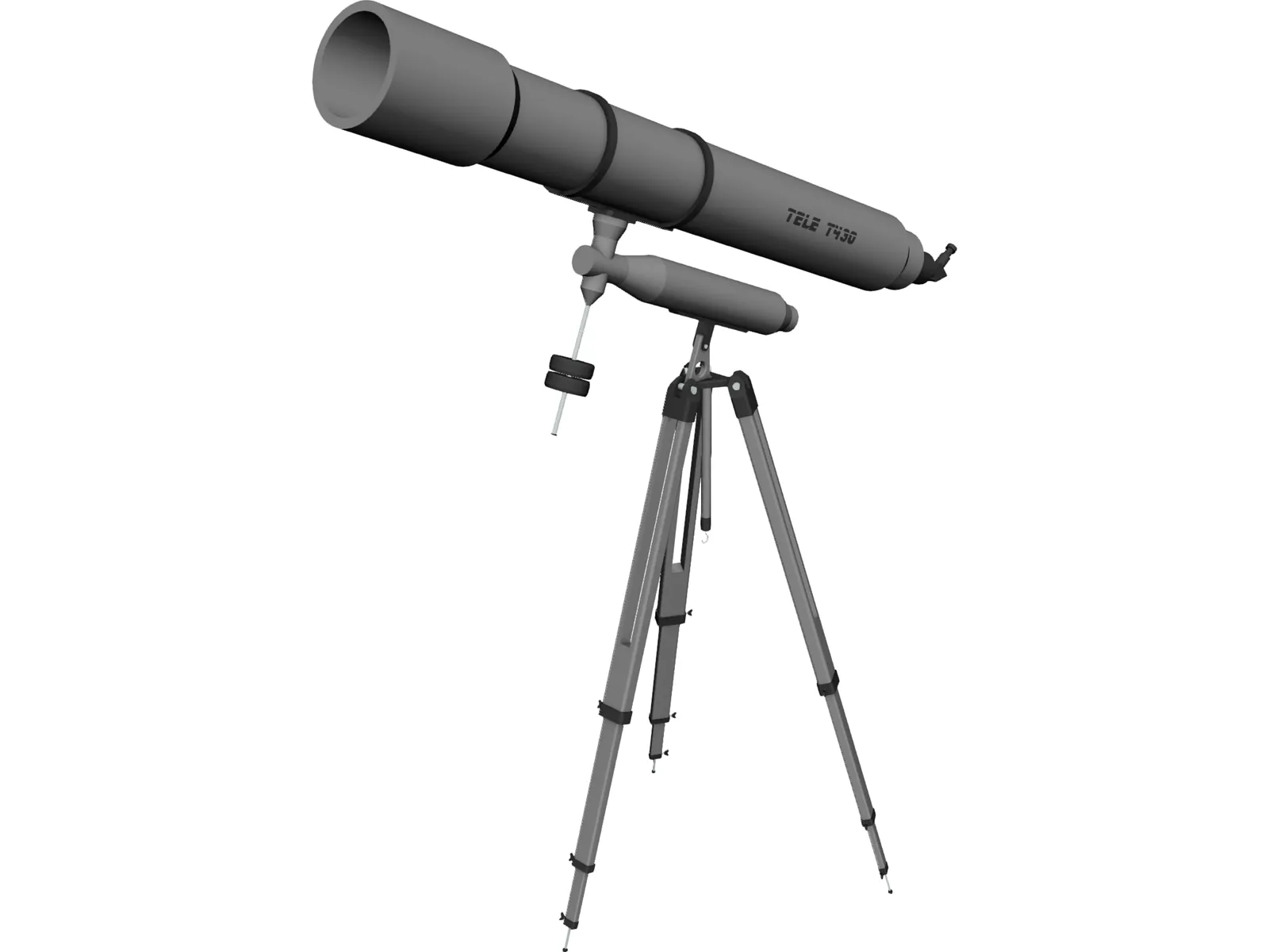 Potable Telescope T430 3D Model main preview