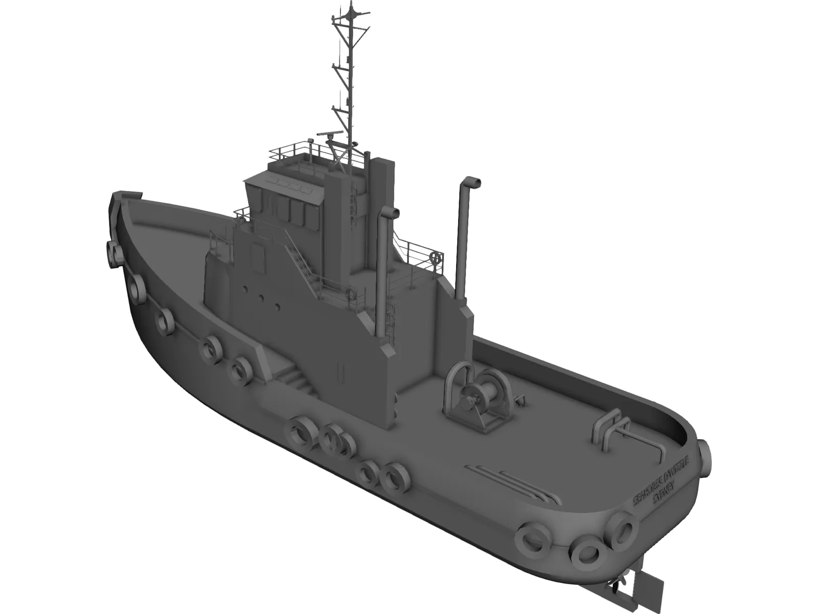 Sydney Tug Boat 3D Model main preview