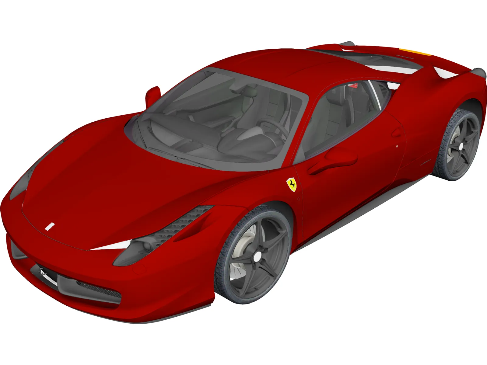 Ferrari 458 Italia 3D Model main preview