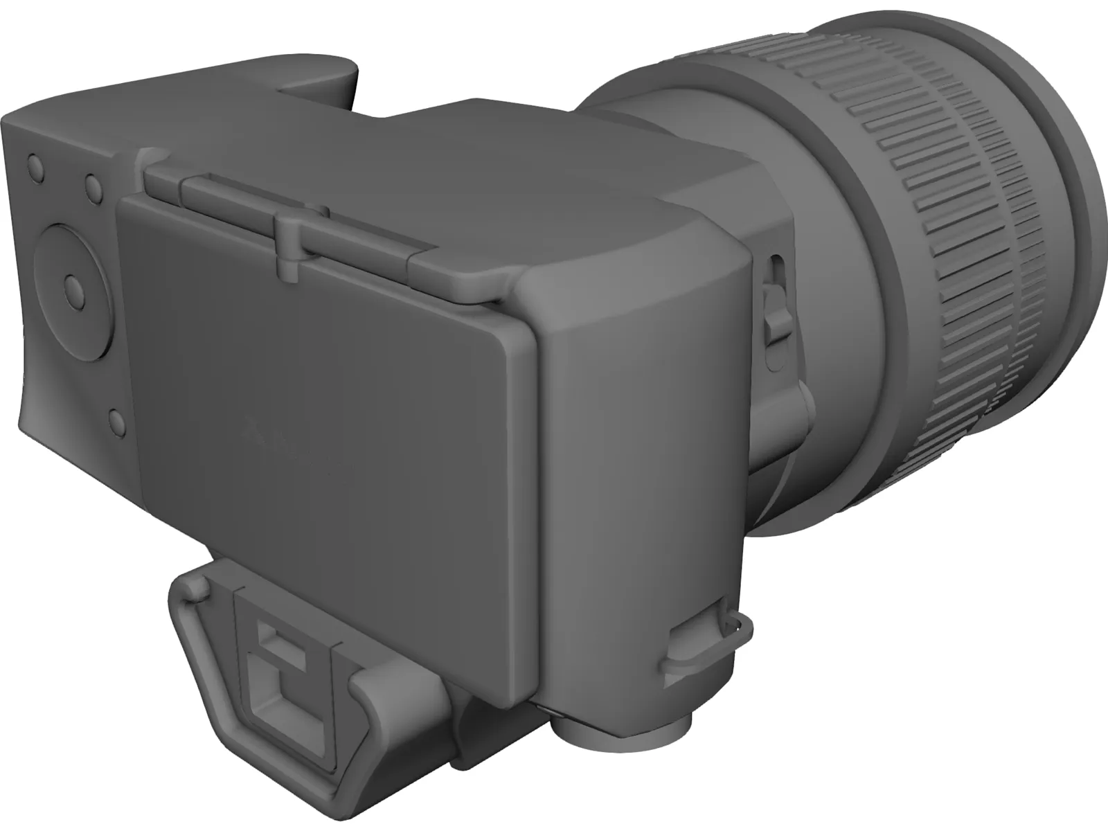 Sony A44 Digital Camera 3D Model main preview
